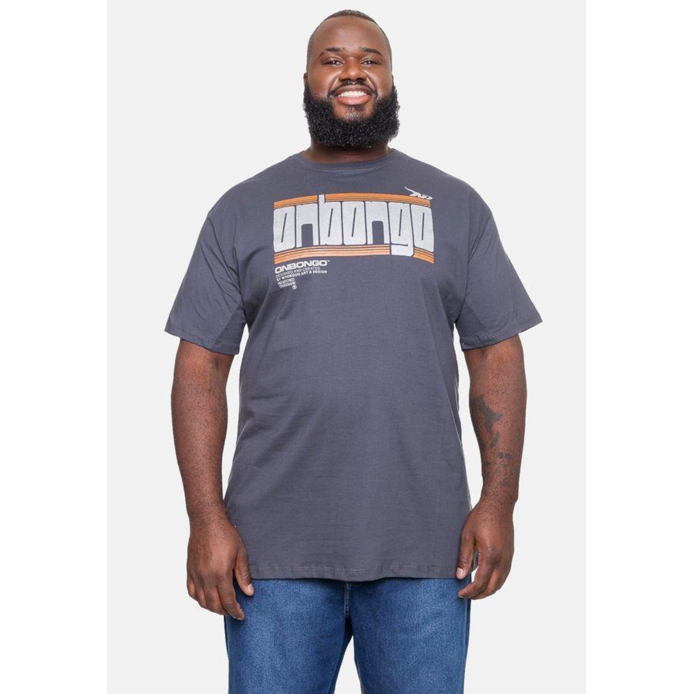 Camiseta Onbongo Plus Size Estampada - Masculina - Foto 3