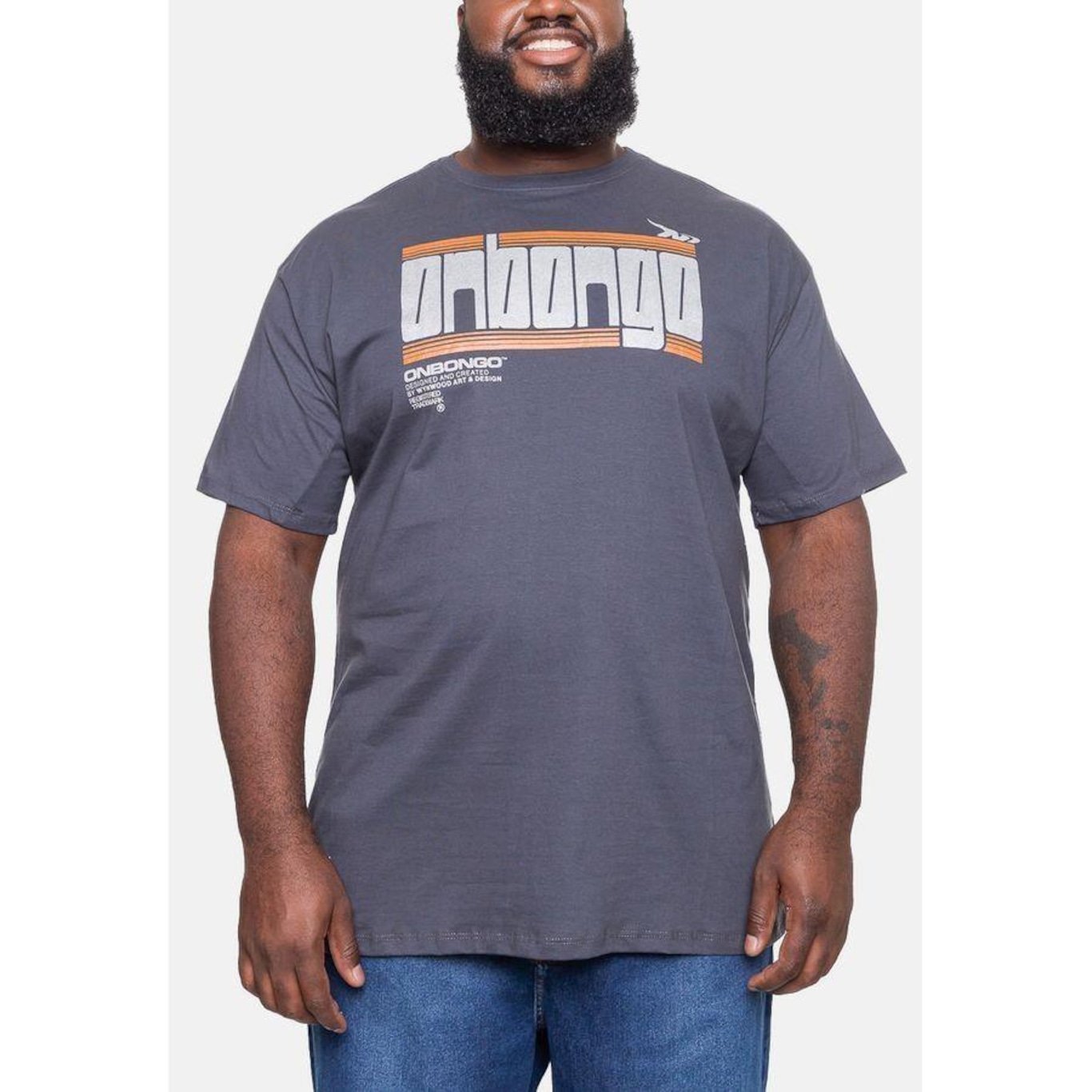 Camiseta Onbongo Plus Size Estampada - Masculina - Foto 4