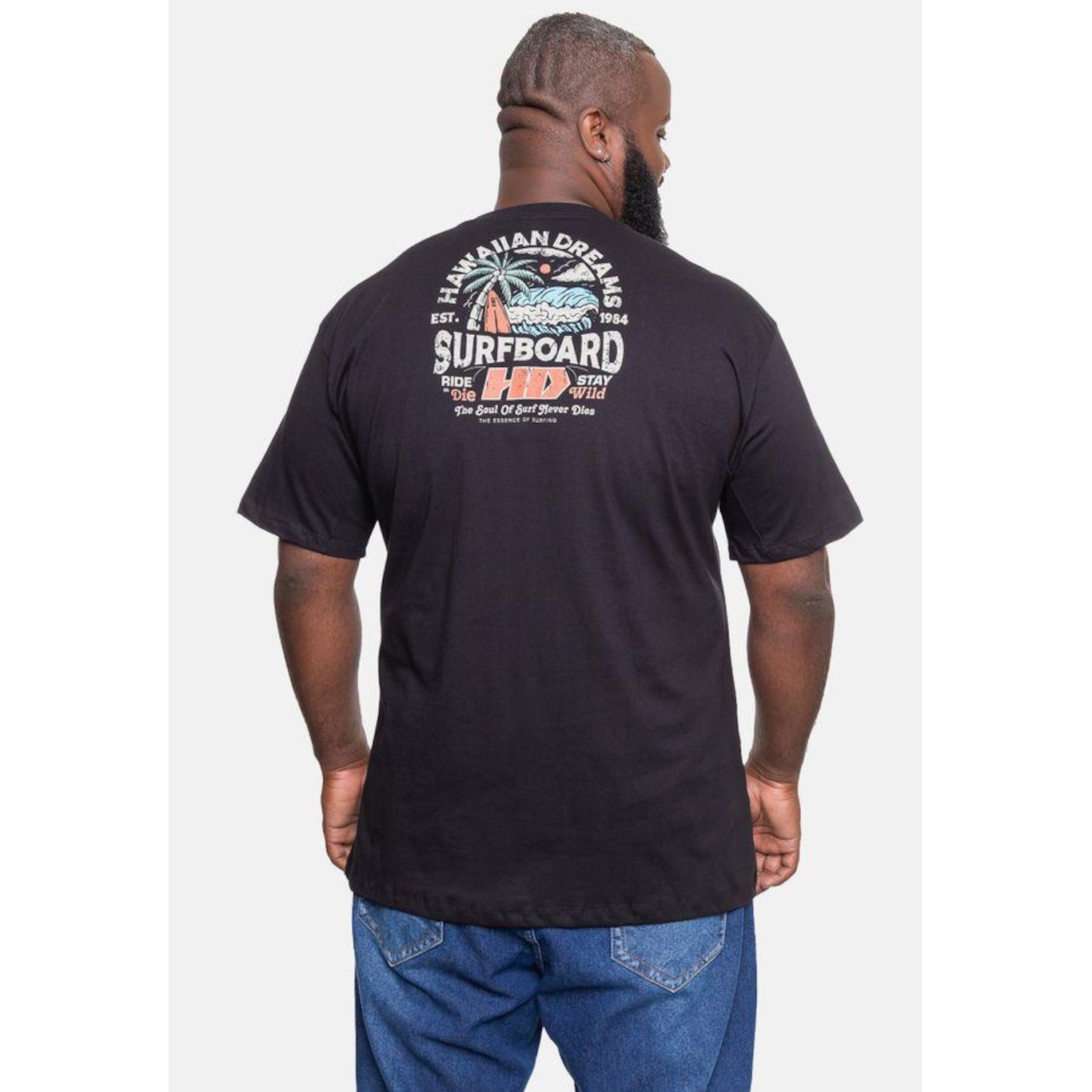 Camiseta Hd Plus Size Surfboard - Masculina - Foto 2