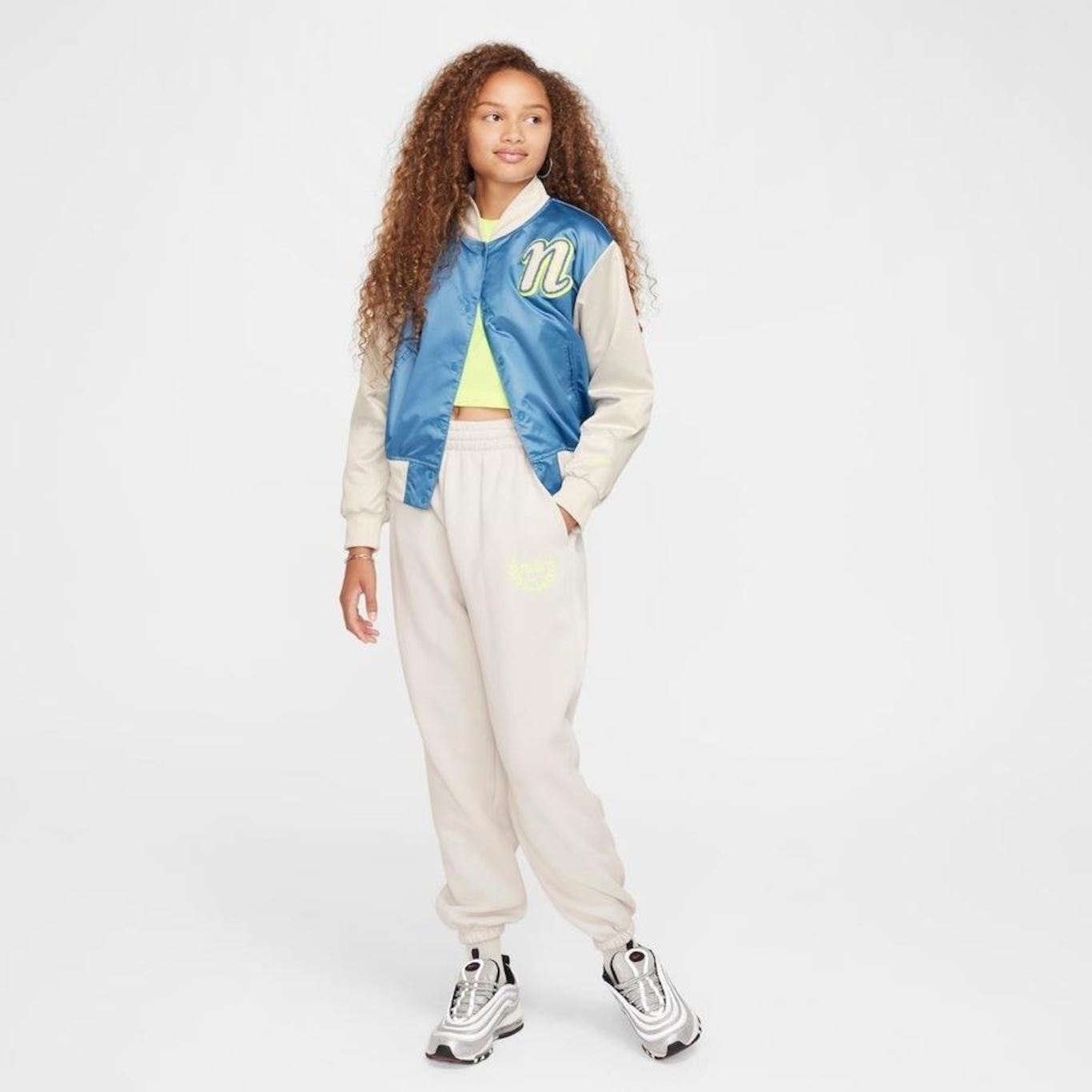 Jaqueta sem Capuz Nike Sportswear Varsity - Infantil - Foto 6