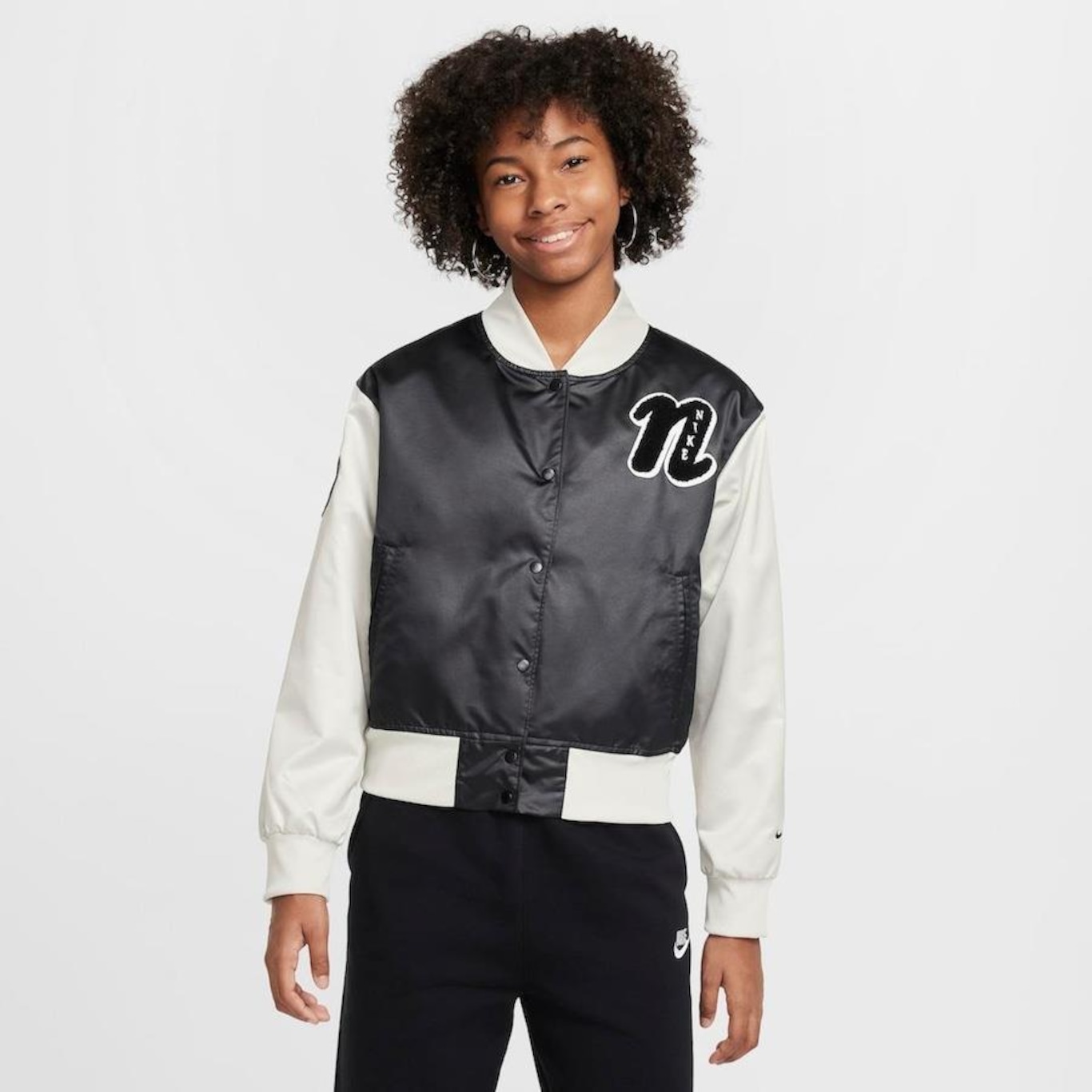 Jaqueta sem Capuz Nike Sportswear Varsity - Infantil - Foto 1