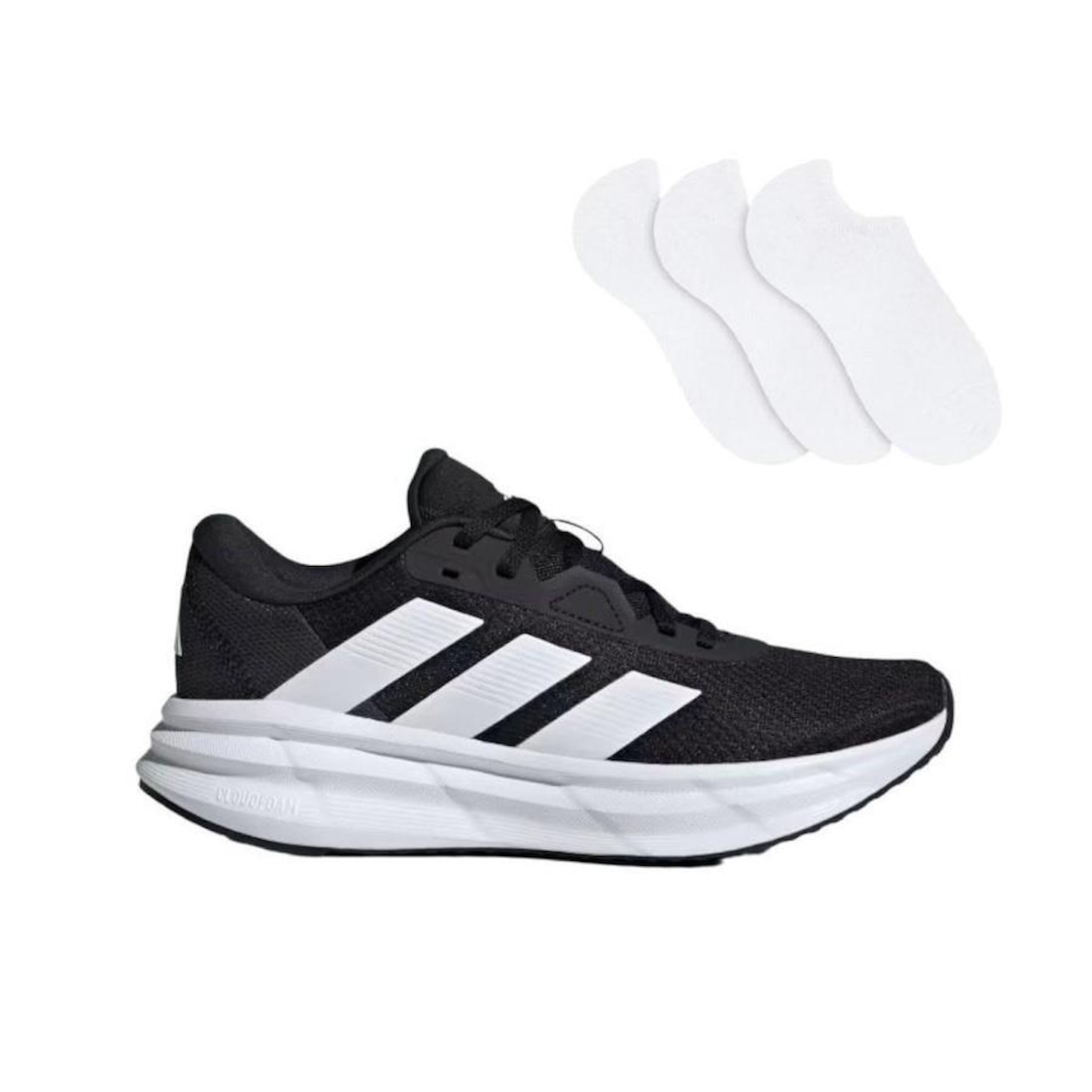 Kit Tênis Adidas Galaxy 7 Feminino + 3 Pares De Meias - Foto 1