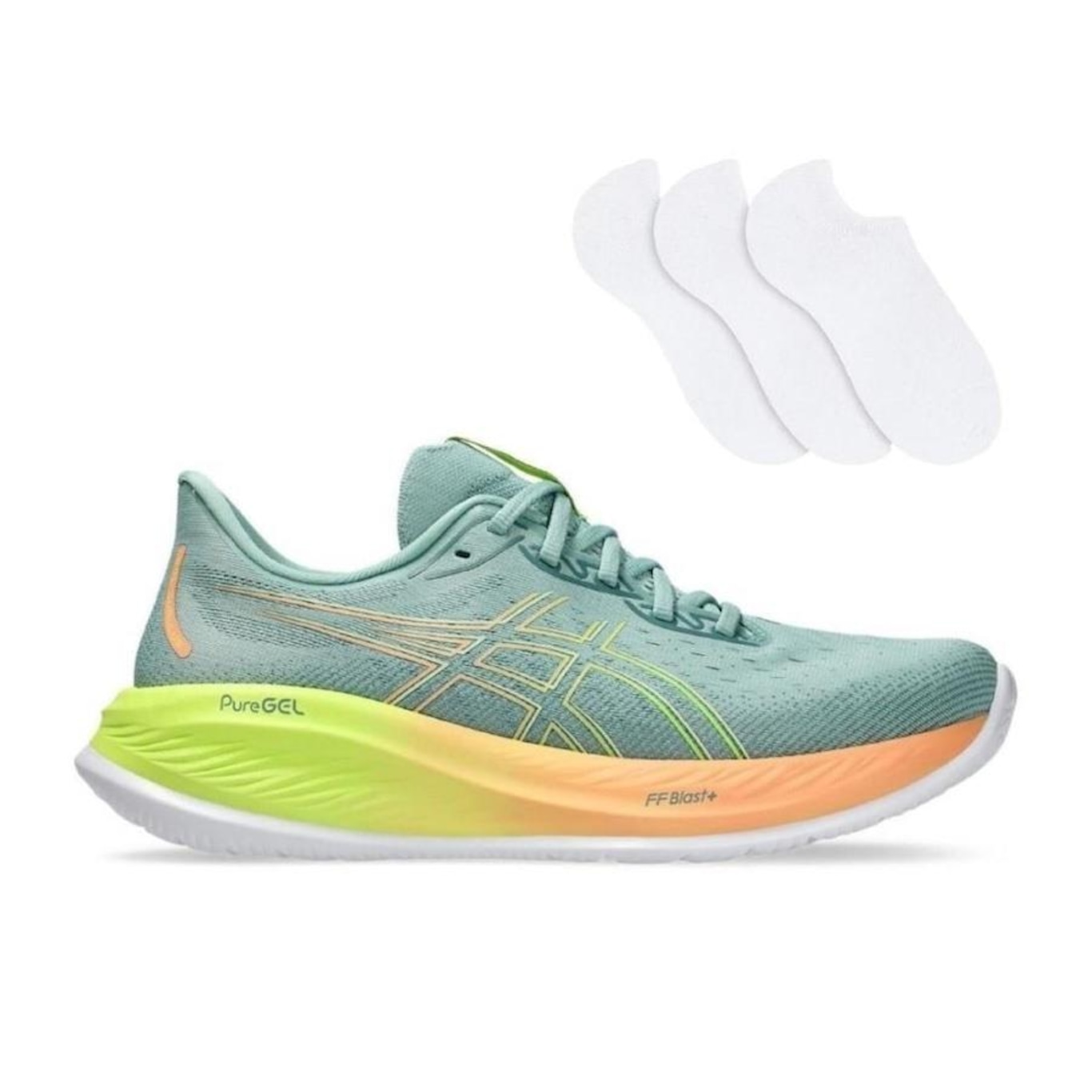 Kit Tênis Asics Gel-Cumulus 26 Edição Limitada Paris Masculino + 3 Pares De Meias - Foto 1