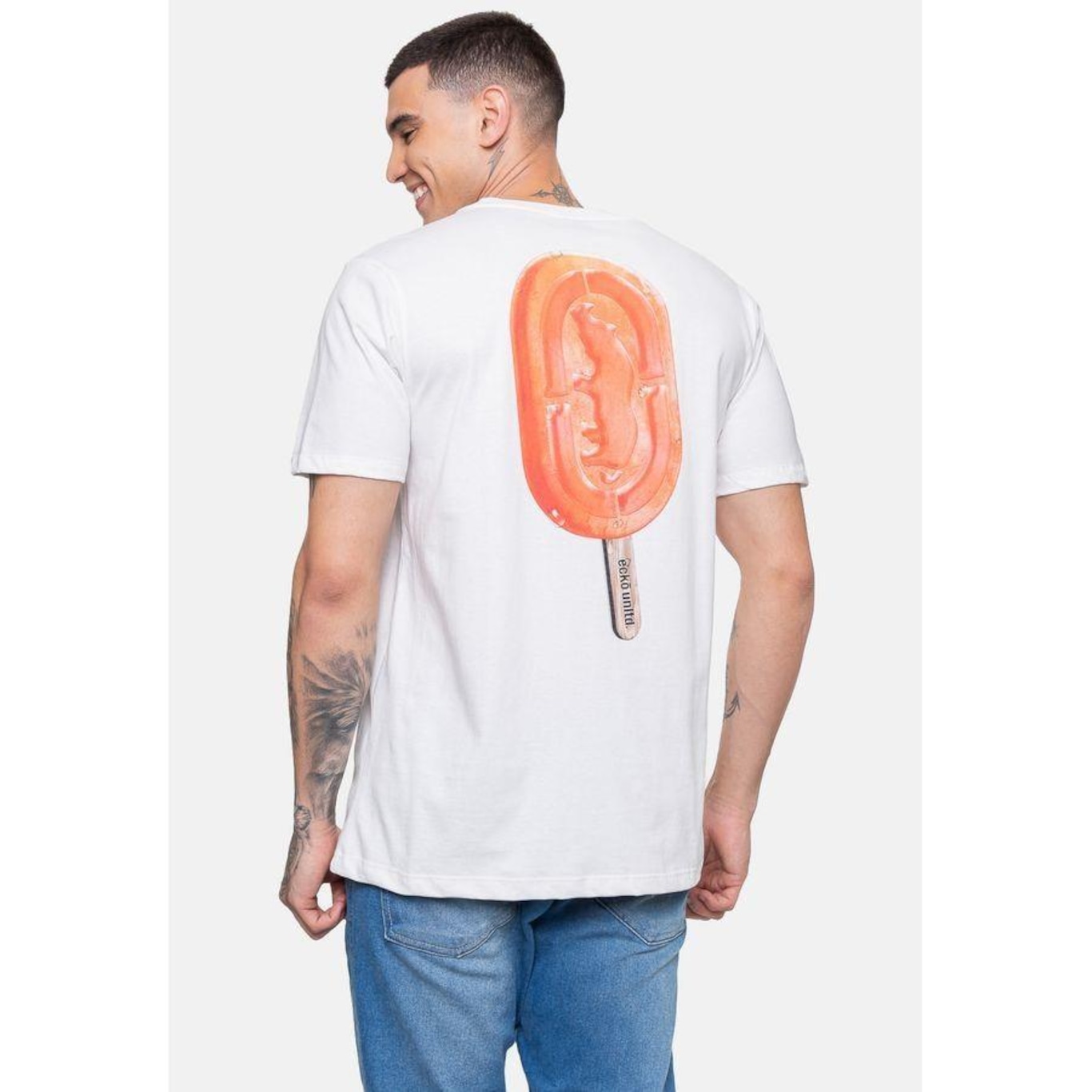 Camiseta Ecko Masculina Icestick Off White - Ecko - Masculino - Foto 4