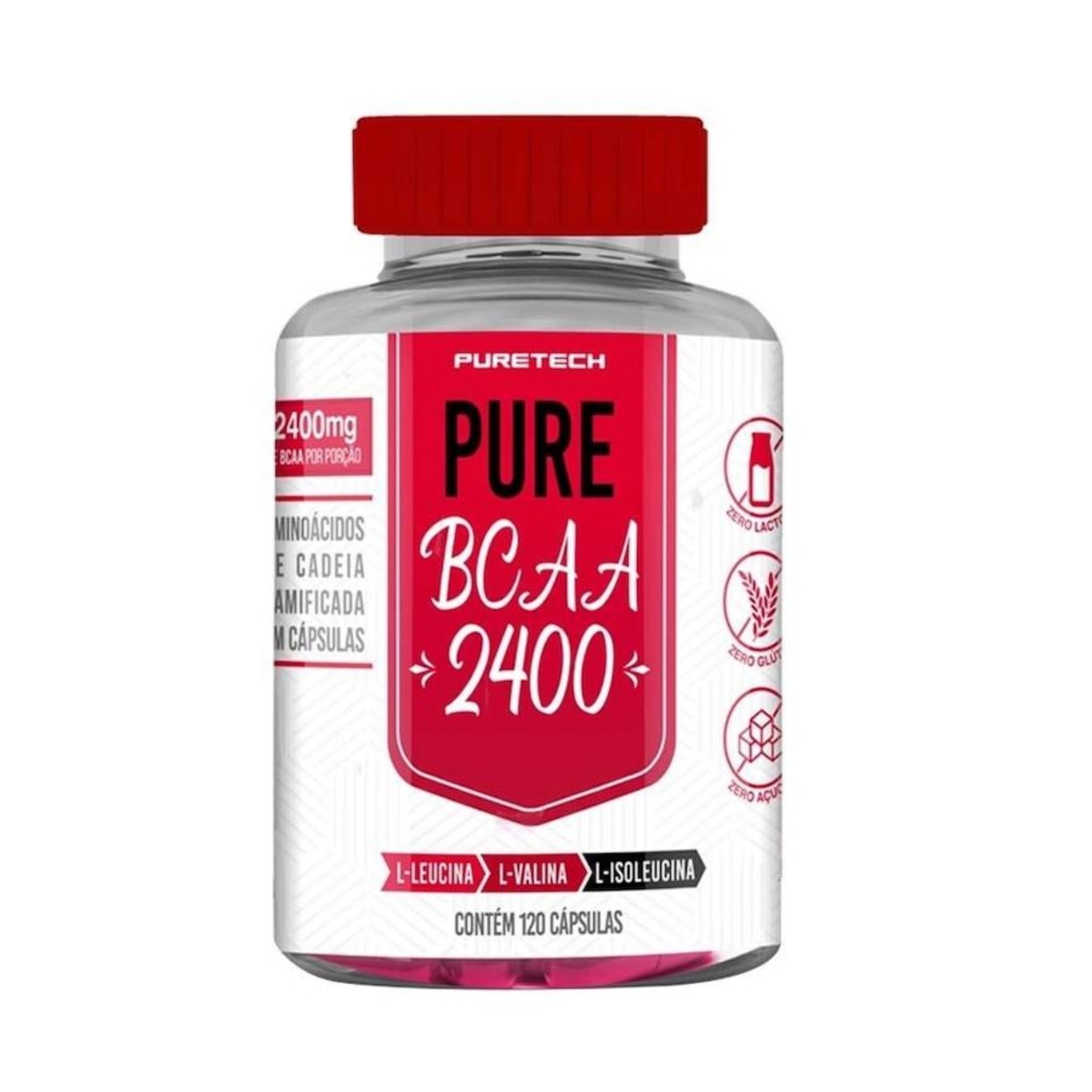 Bcaa Pure 2400 Puretech - 120 Cáps - Foto 1