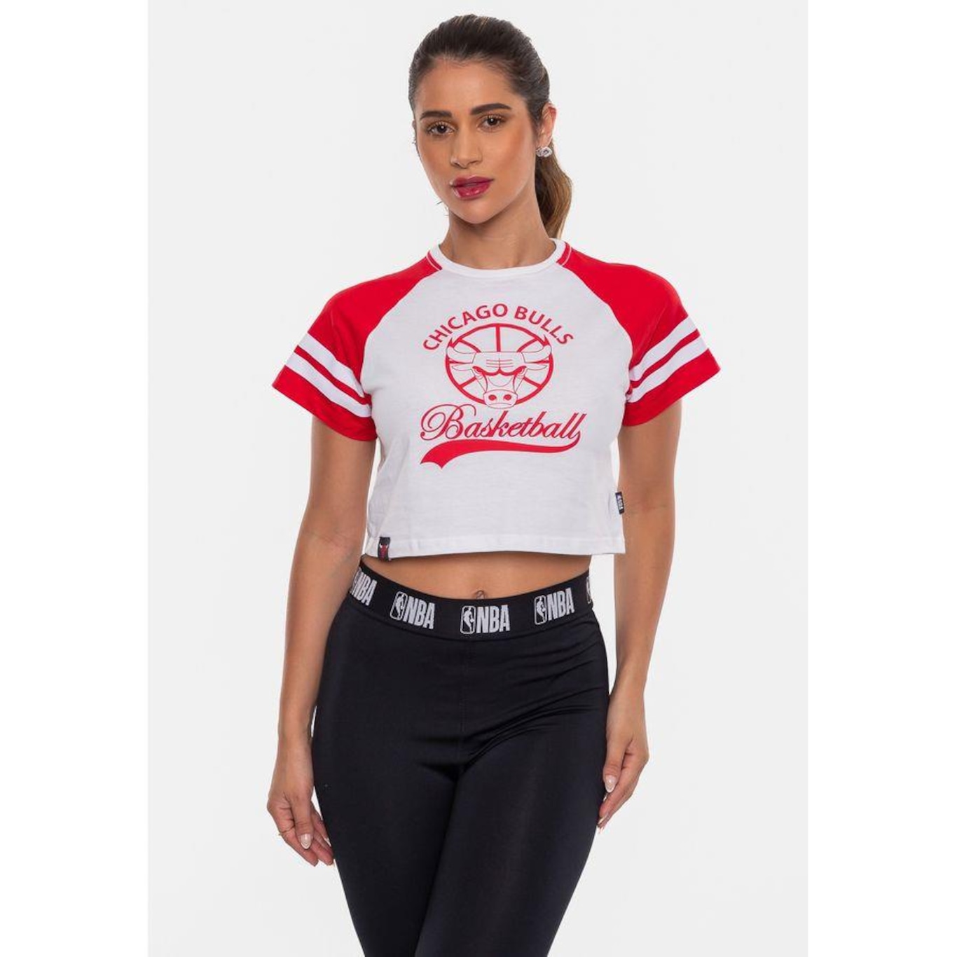 Blusa Cropped Nba Chicago Bulls Seventy Off - Feminina - Foto 1