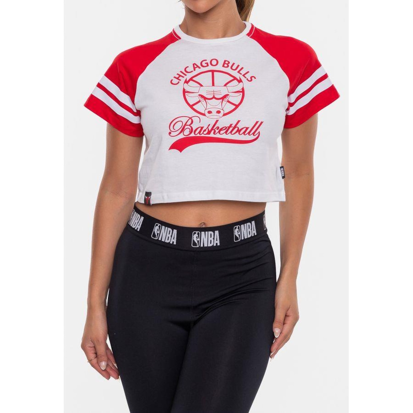 Blusa Cropped Nba Chicago Bulls Seventy Off - Feminina - Foto 3