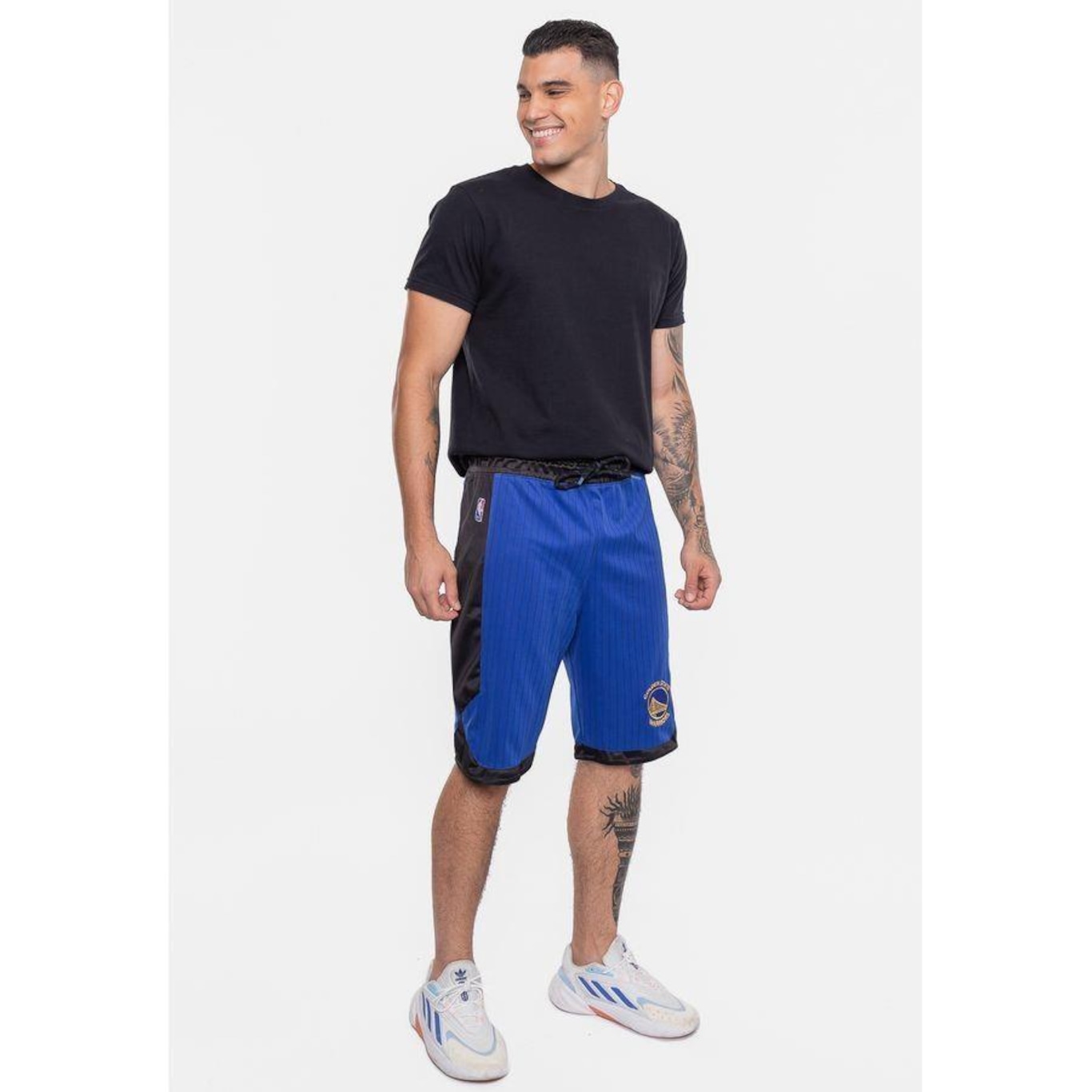 Bermuda Nba Stripe Golden State Warriors Royal - Nba - Masculino - Foto 1