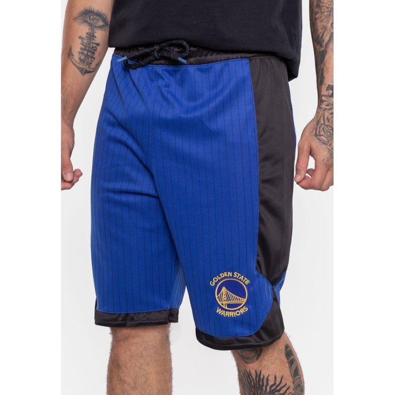 Bermuda Nba Stripe Golden State Warriors Royal - Nba - Masculino - Foto 4