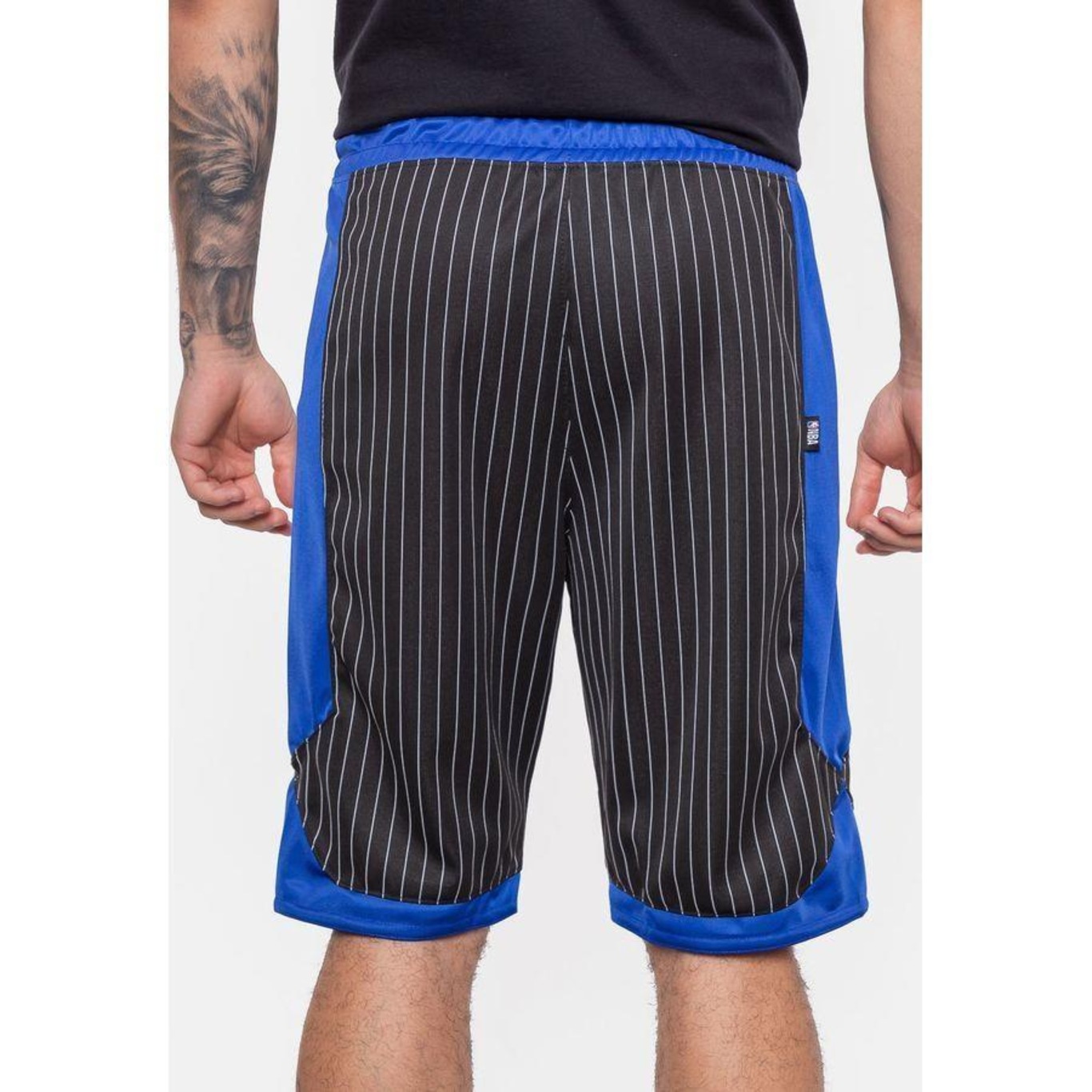 Bermuda Nba Stripe Golden State Warriors Preta - Nba - Masculino - Foto 1