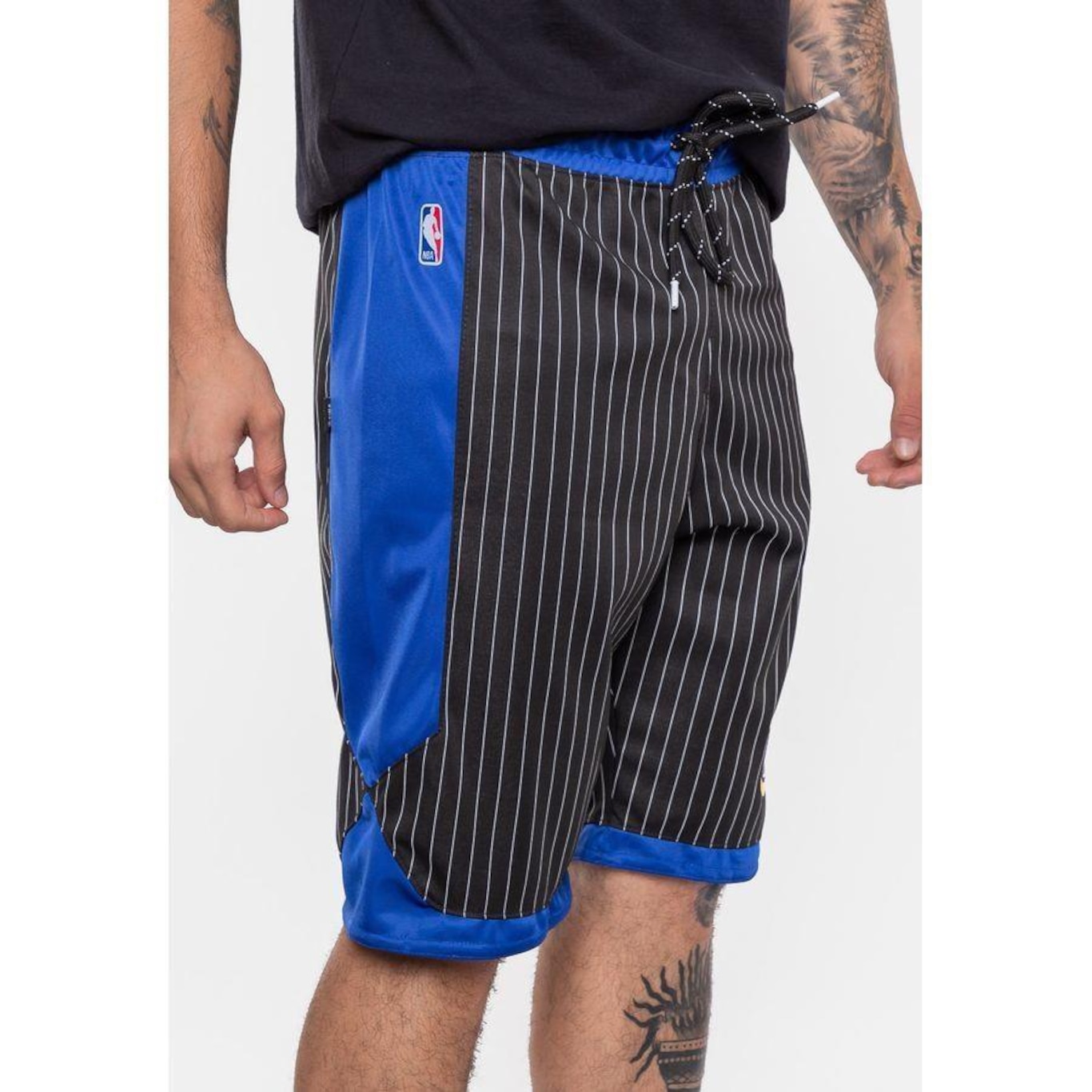 Bermuda Nba Stripe Golden State Warriors Preta - Nba - Masculino - Foto 3