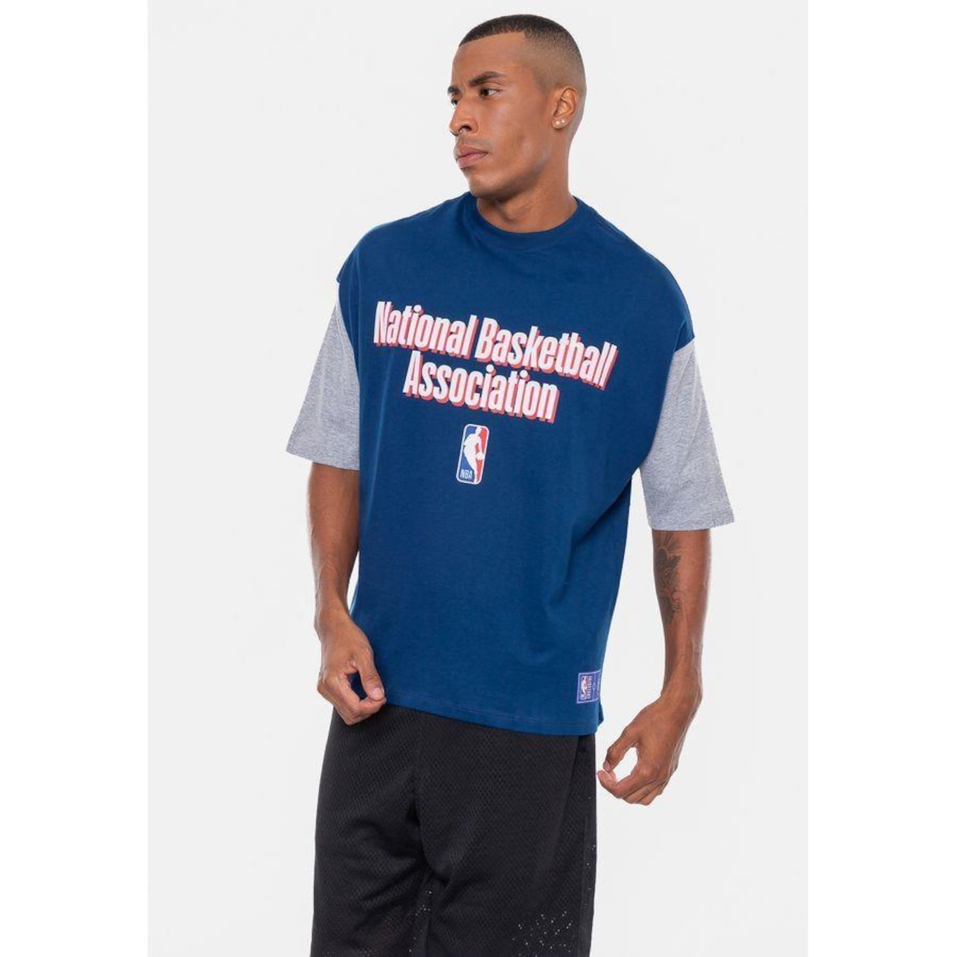 Camiseta Nba Oversized Vintage - Masculina - Foto 1