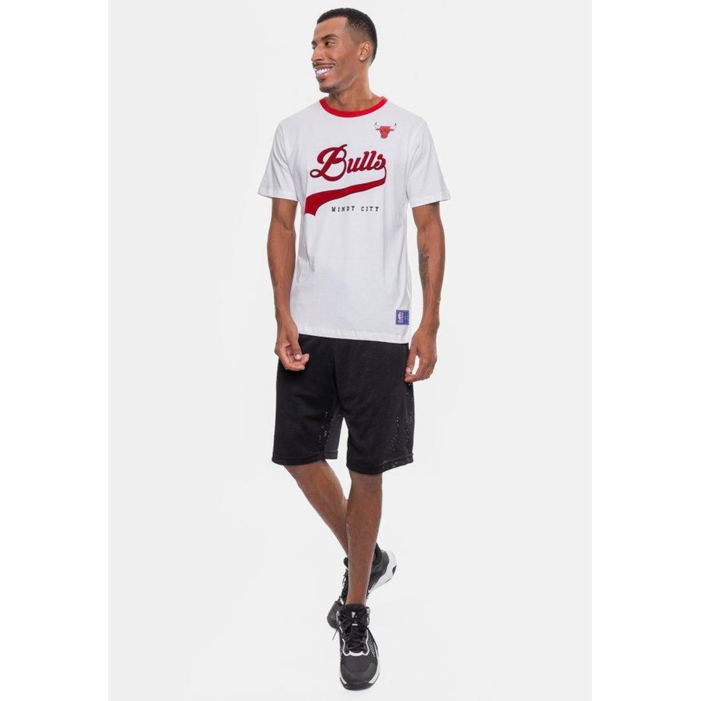 Camiseta Nba Floco Team Chicago Bulls - Masculina - Foto 1