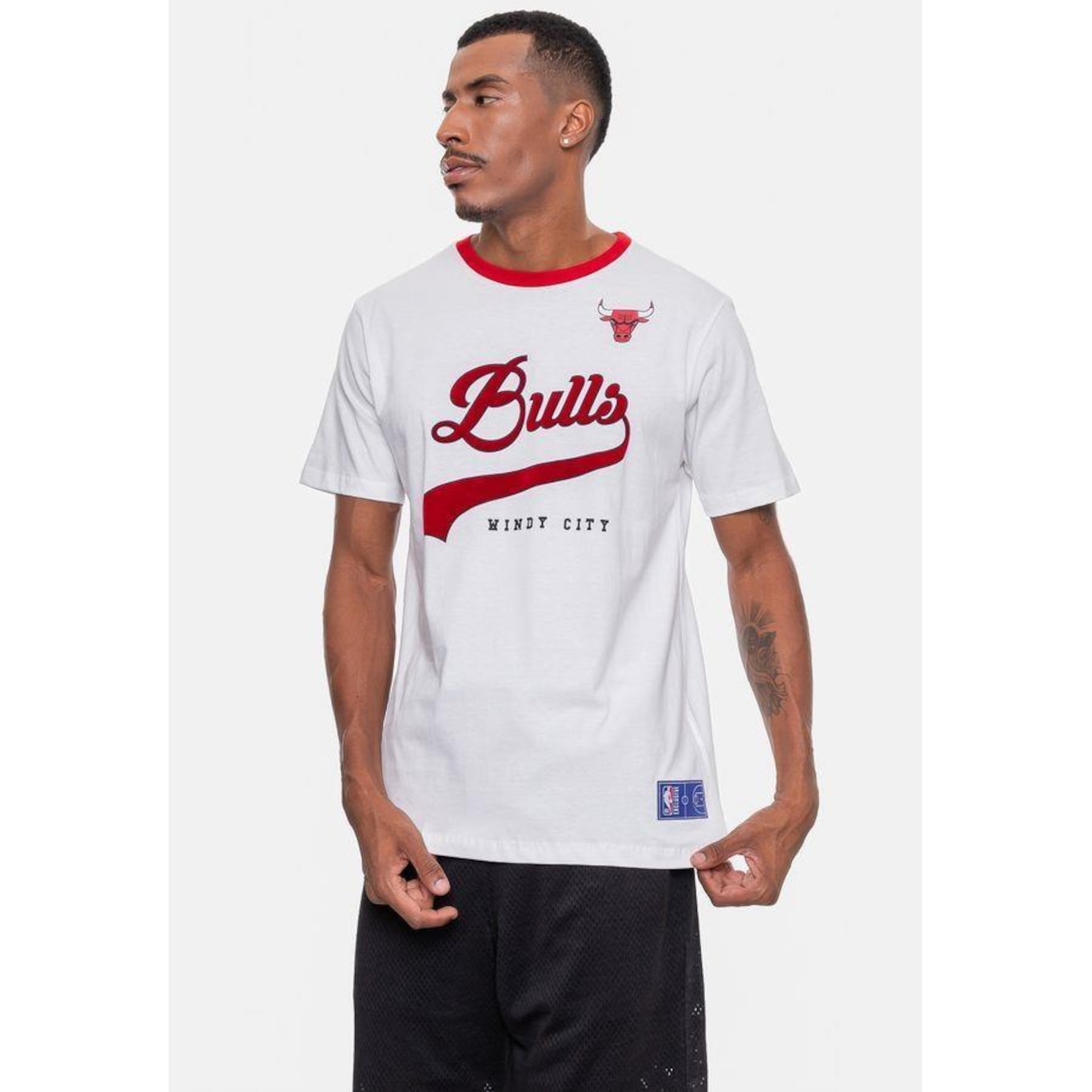 Camiseta Nba Floco Team Chicago Bulls - Masculina - Foto 2