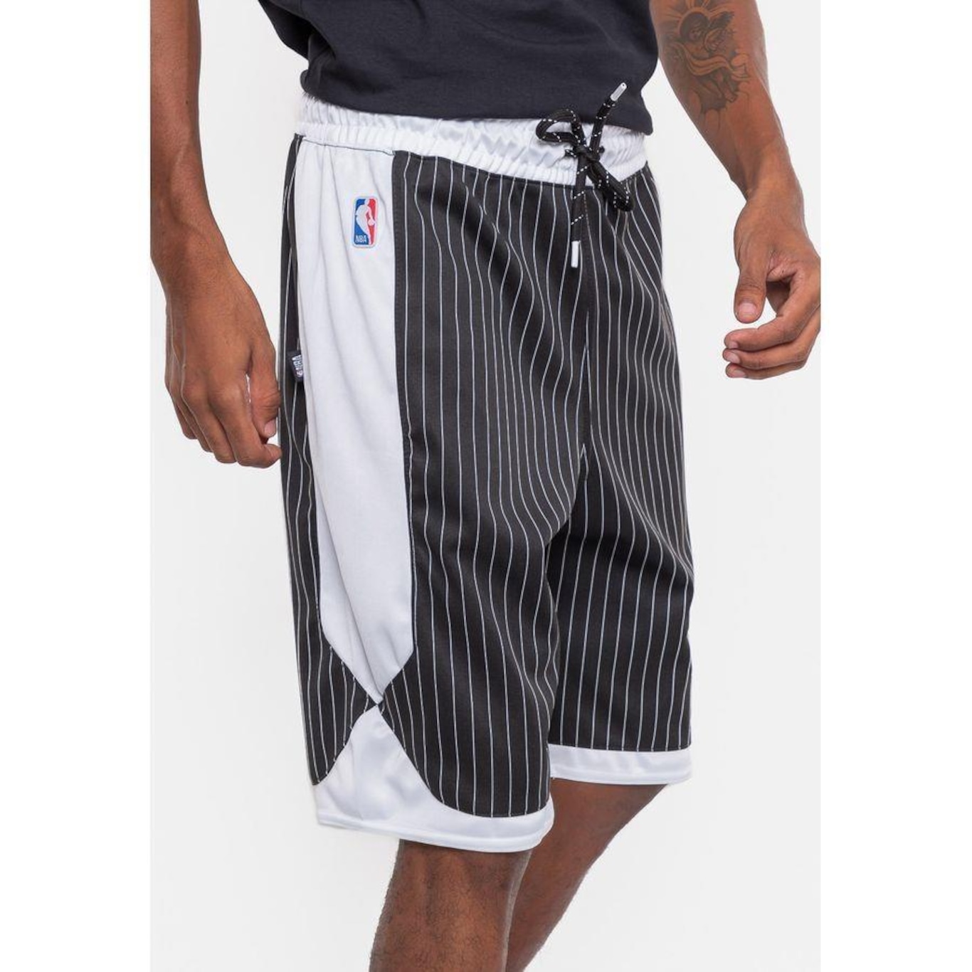 Bermuda Nba Stripe Chicago Bulls Preta - Nba - Masculino - Foto 2