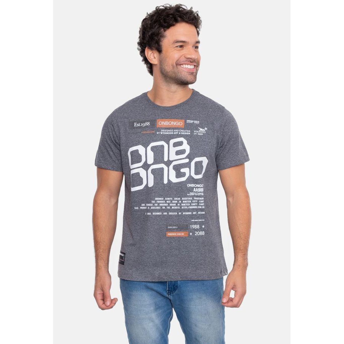 Camiseta Onbongo Estampada - Masculina - Foto 1