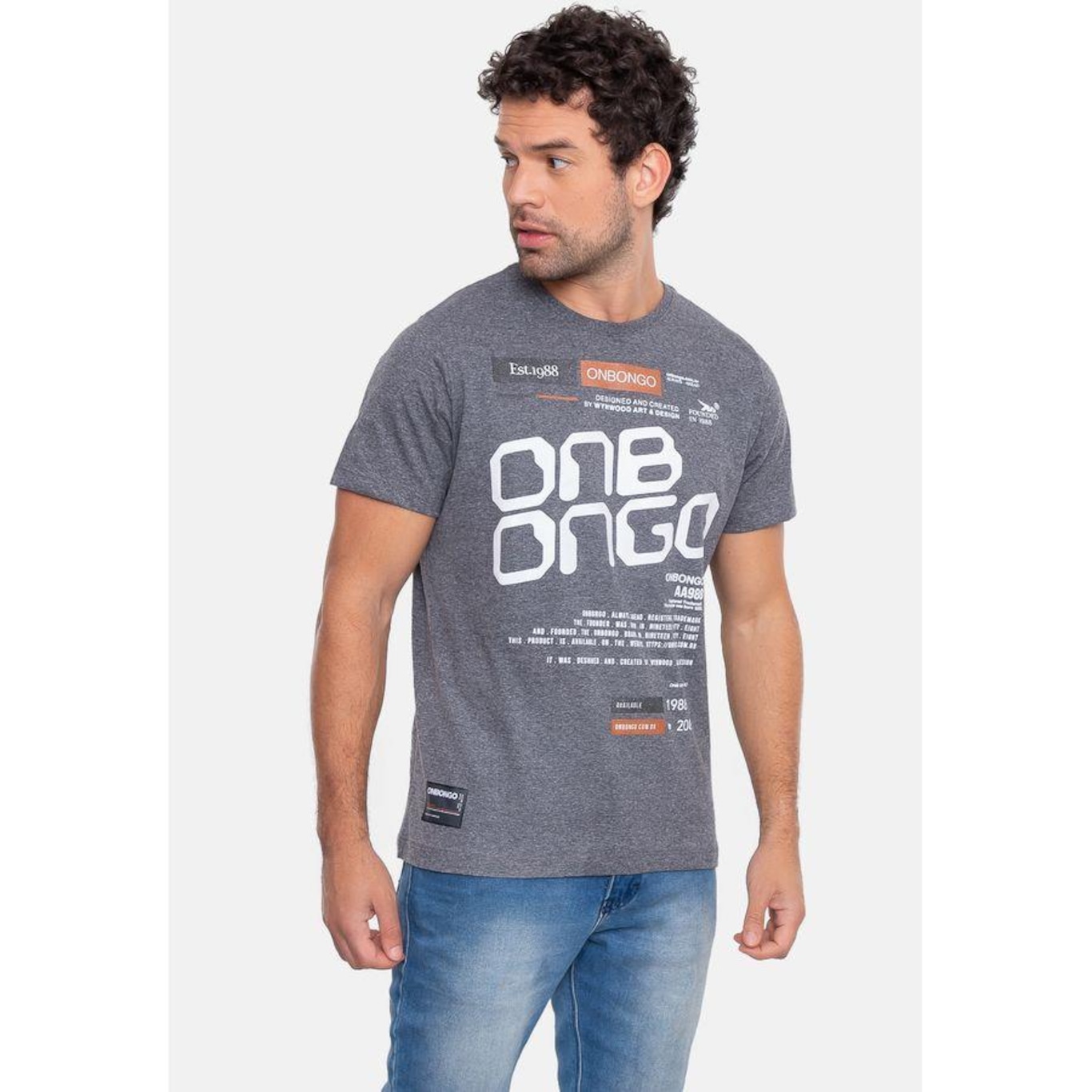 Camiseta Onbongo Estampada - Masculina - Foto 4