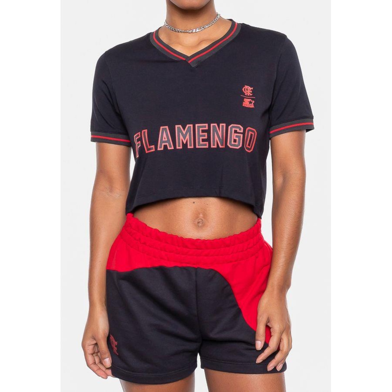 Blusa Cropped Starter Collab Flamengo Oficial - Feminina - Foto 3