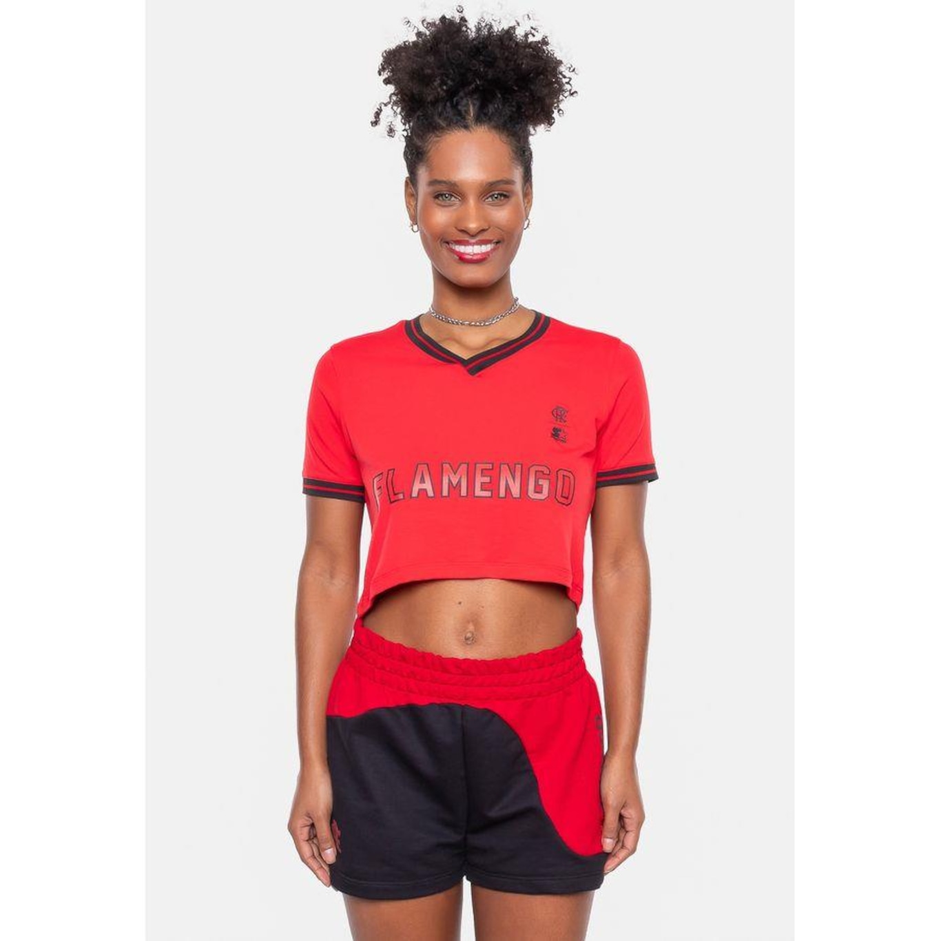 Blusa Cropped Starter Collab Flamengo Oficial - Feminina - Foto 1