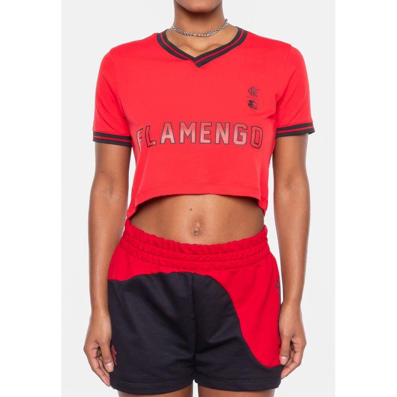 Blusa Cropped Starter Collab Flamengo Oficial - Feminina - Foto 3