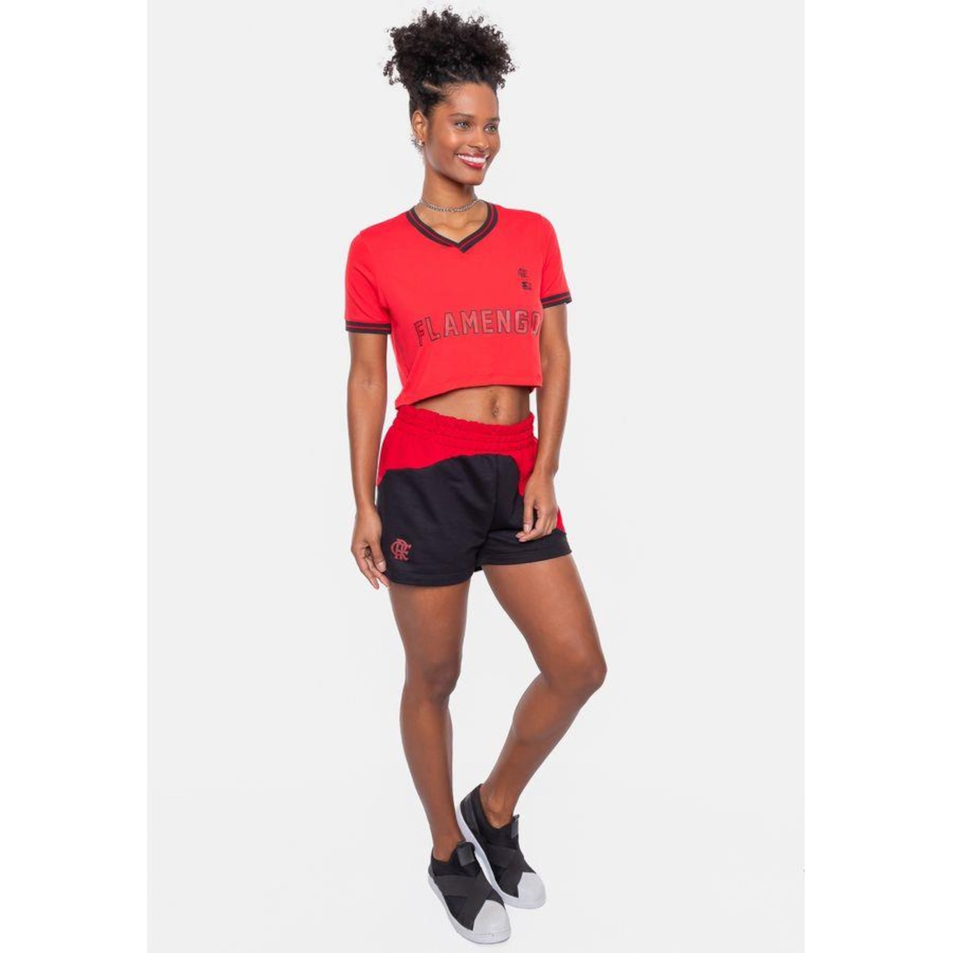 Blusa Cropped Starter Collab Flamengo Oficial - Feminina - Foto 5