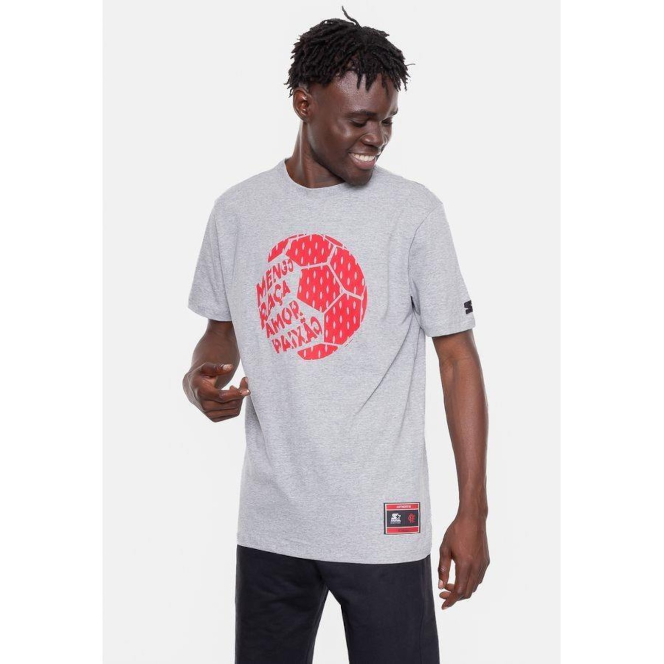 Camiseta Starter Estampada Collab Flamengo Oficial - Masculina - Foto 1