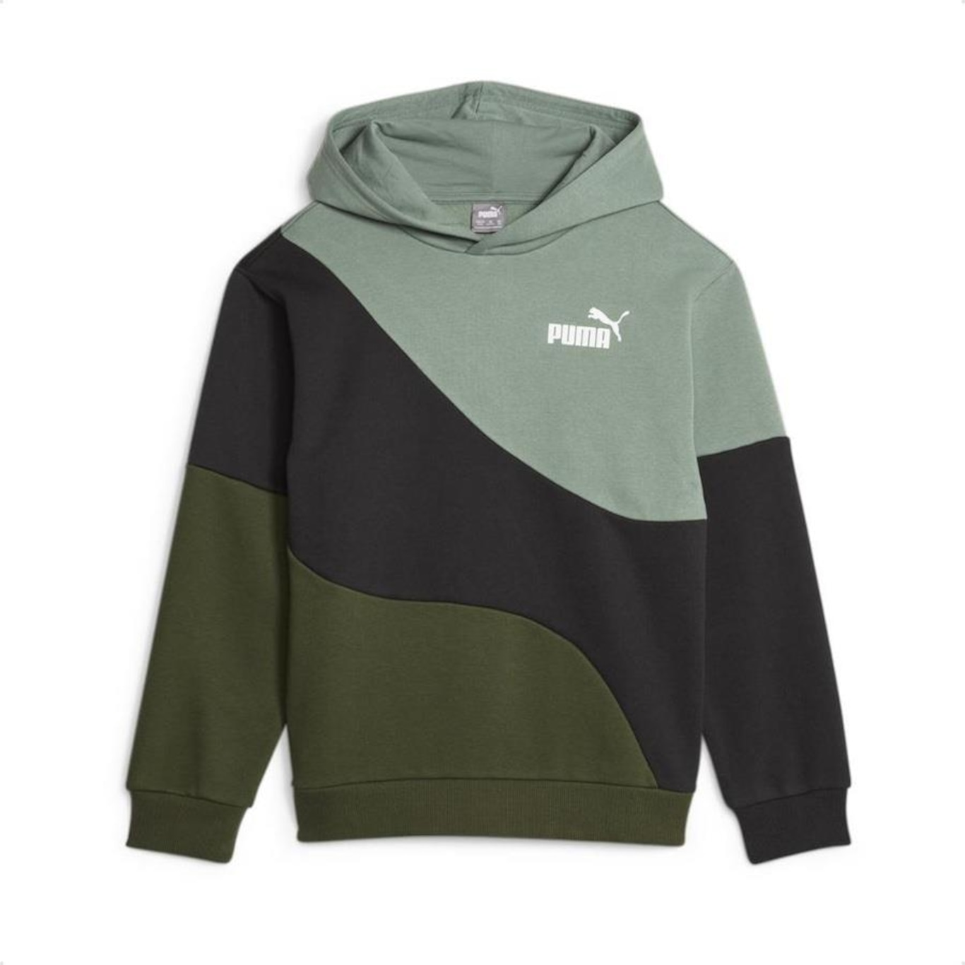 Blusão de Moletom com Capuz Puma Power Cat Hoodie Fl B - Infantil - Foto 3