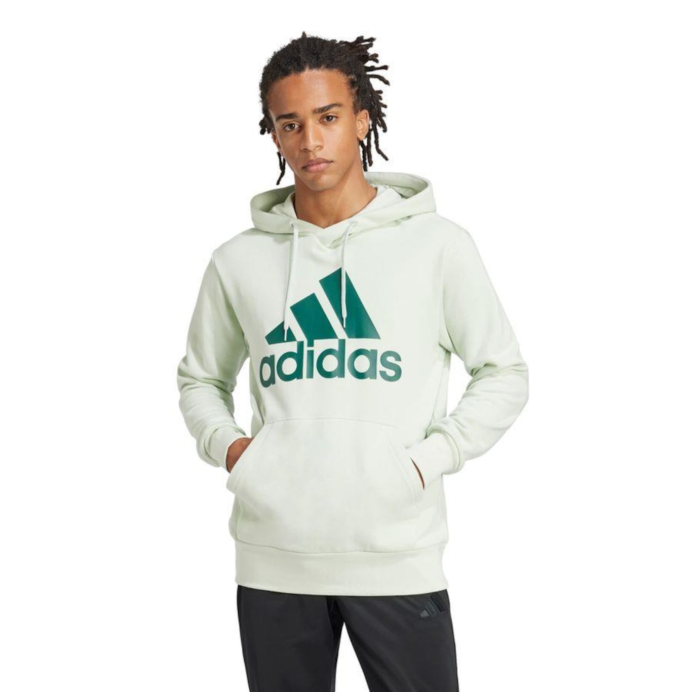 Blusão Moletinho Capuz adidas Essentials Big Logo - Masculino - Foto 2