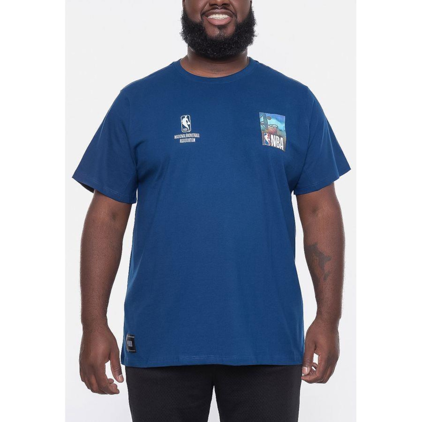 Camiseta Nba Plus Size Photo - Masculina - Foto 1