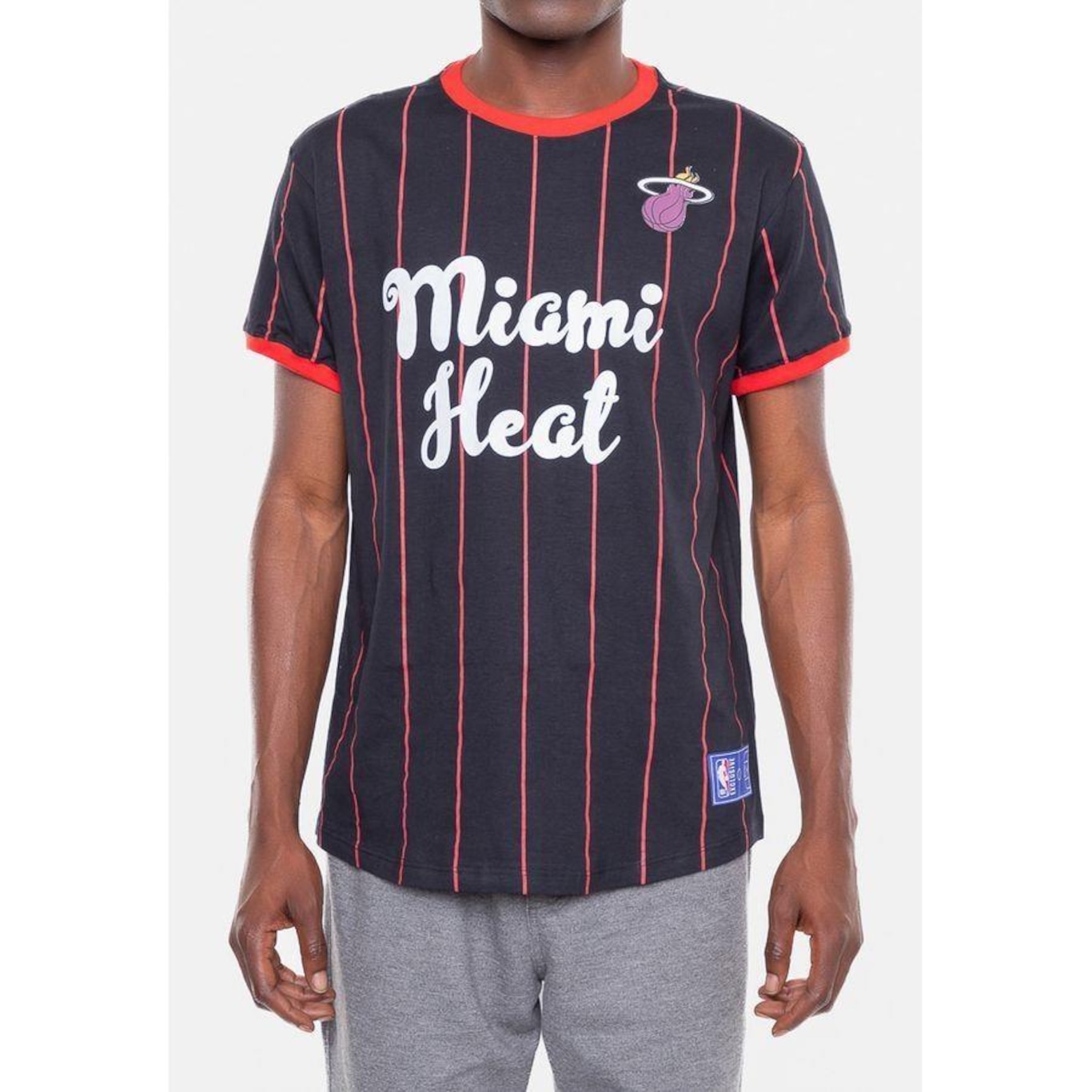 Camiseta Nba Baseball Miami Heat - Masculina - Foto 3