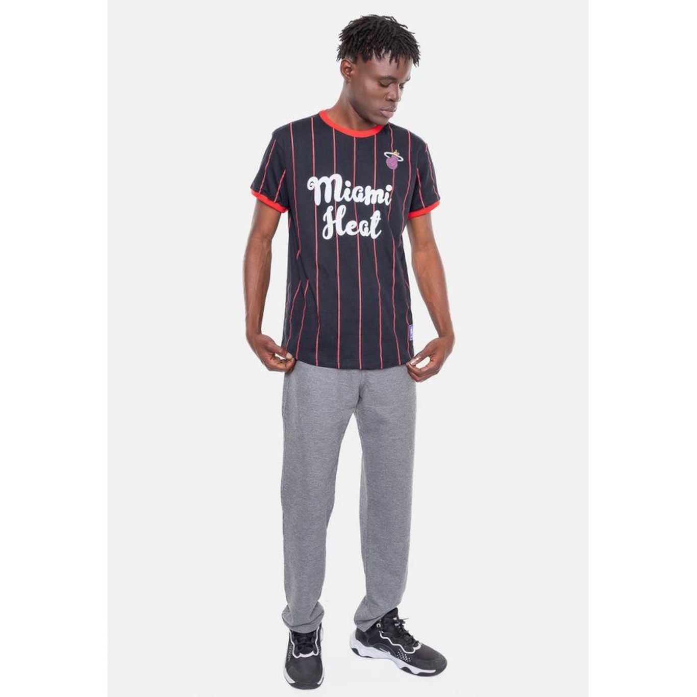 Camiseta Nba Baseball Miami Heat - Masculina - Foto 5