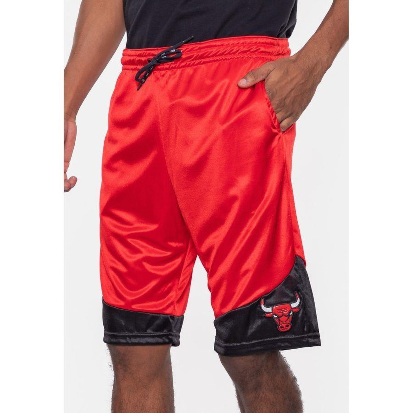 Bermuda Nba Sintética Chicago Bulls - Masculina - Foto 3