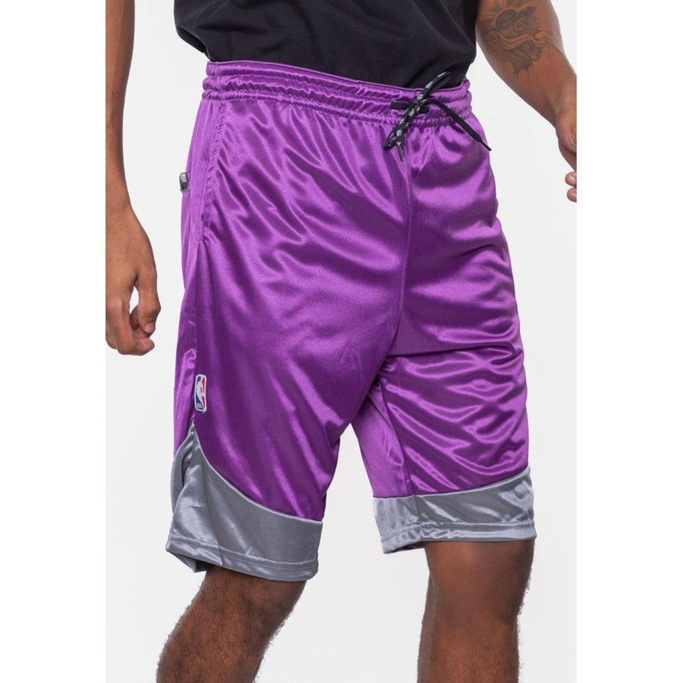 Bermuda Nba Sintética Los Angeles Lakers Roxa - Nba - Masculino - Foto 1