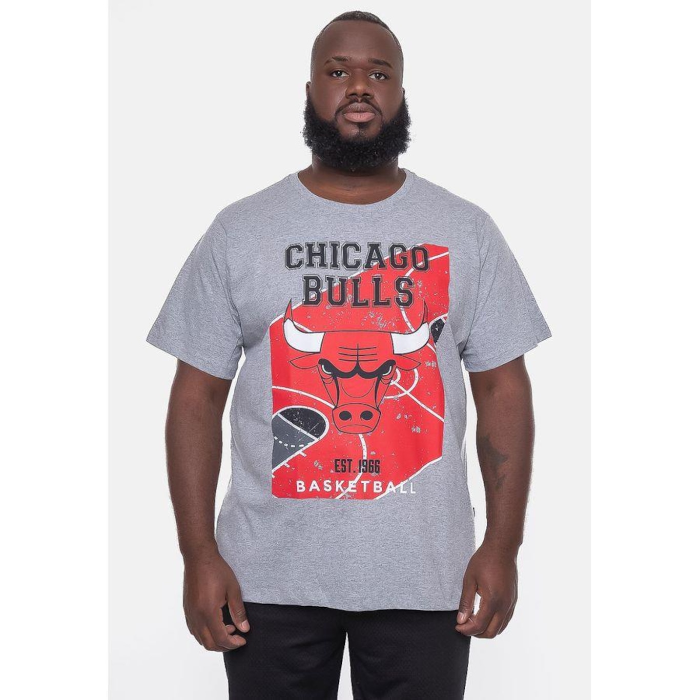 Camiseta Nba Plus Size Backcourt Chicago Bulls - Masculina - Foto 1