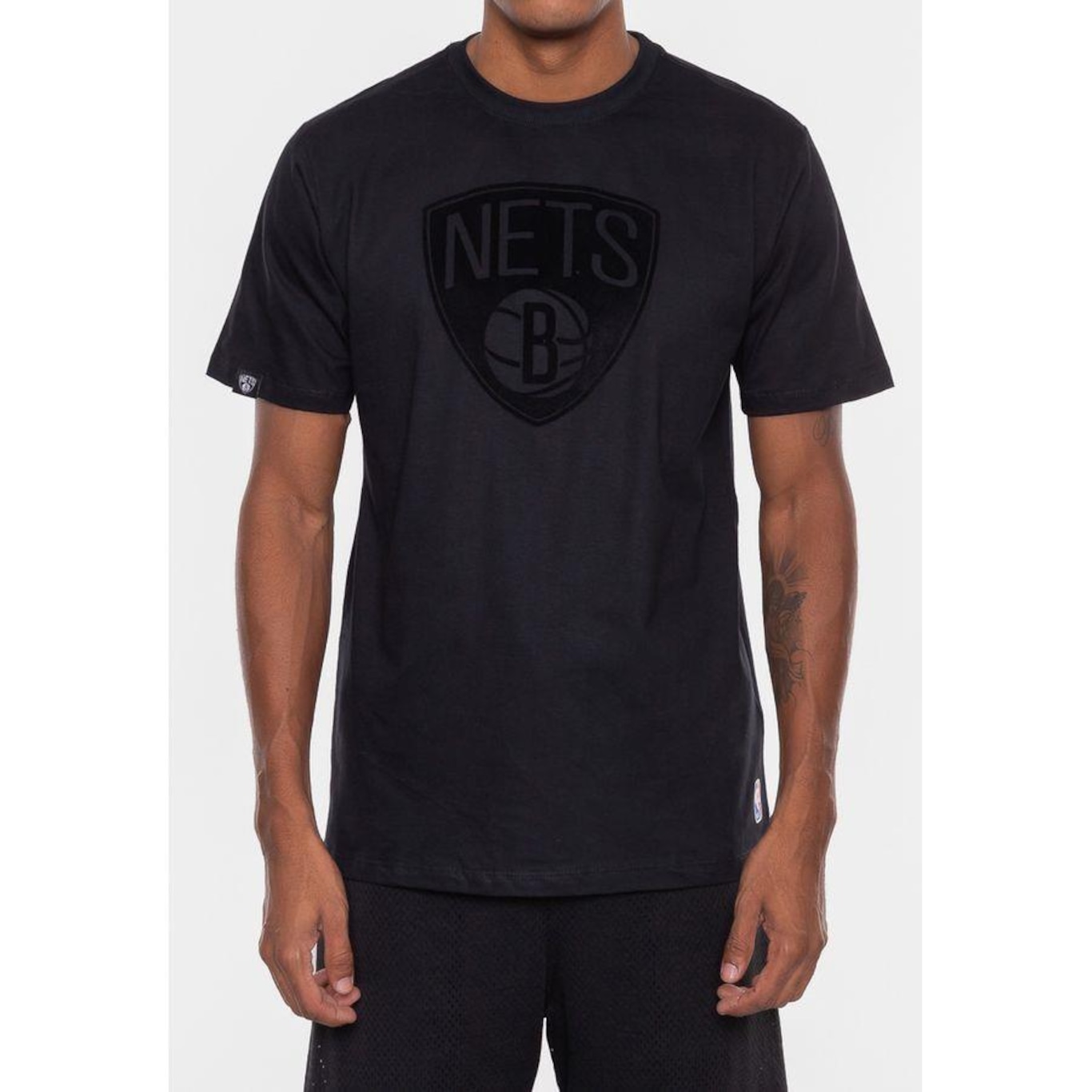 Camiseta Nba Velvet Logo Brooklyn Nets - Masculina - Foto 5