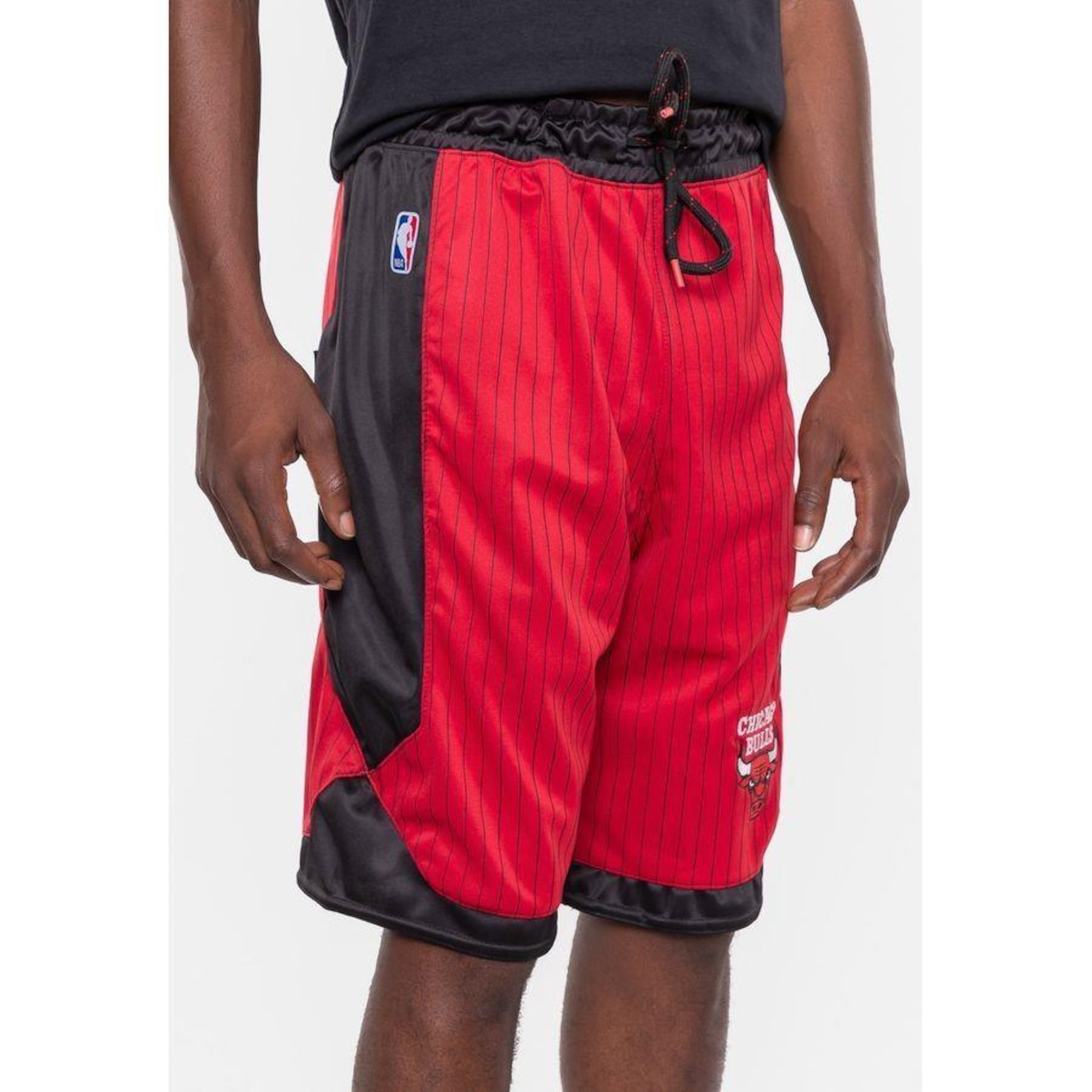 Bermuda Nba Stripe Chicago Bulls Vermelha - Nba - Masculino - Foto 1