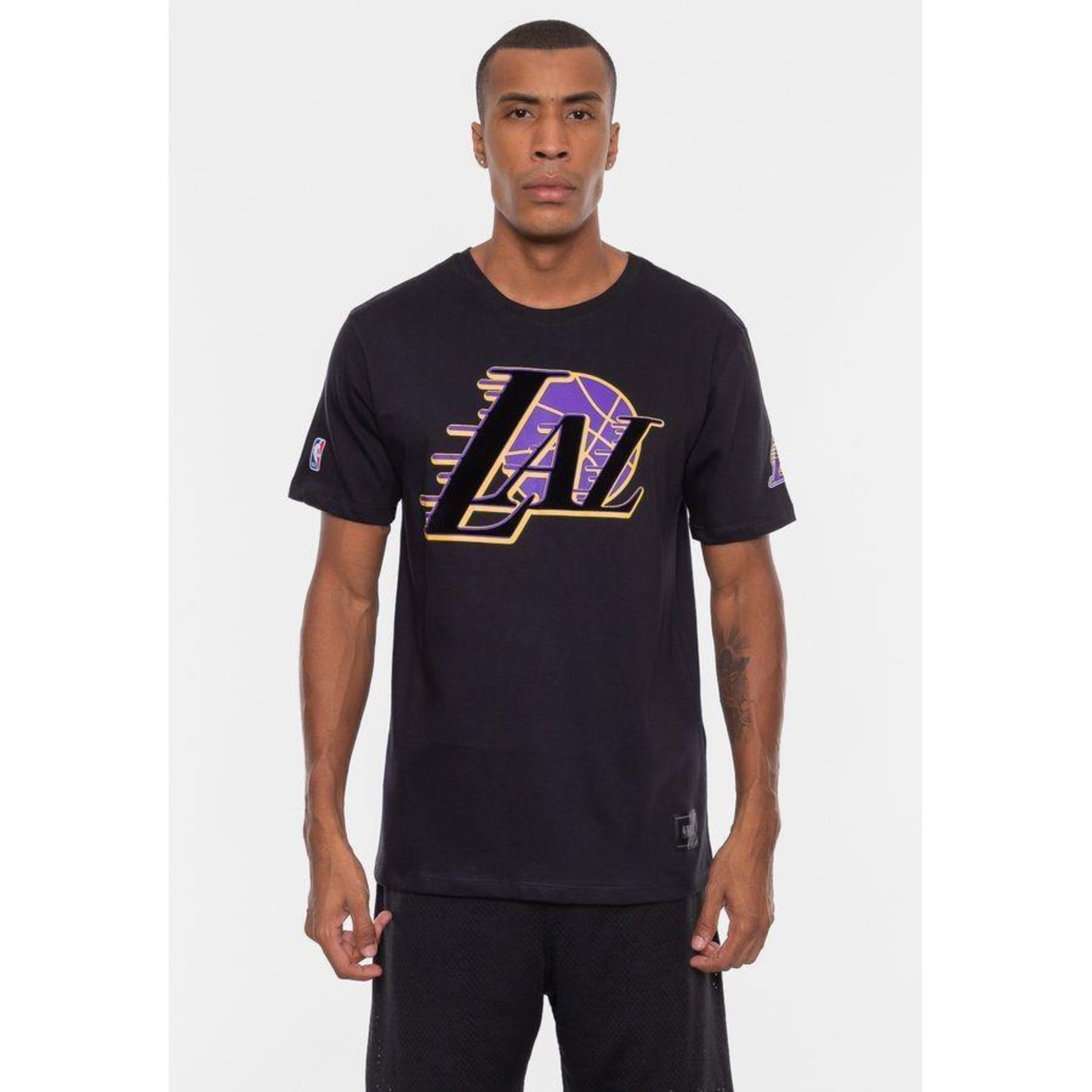 Camiseta Nba Floco Los Angeles Lakers  - Masculina - Foto 3