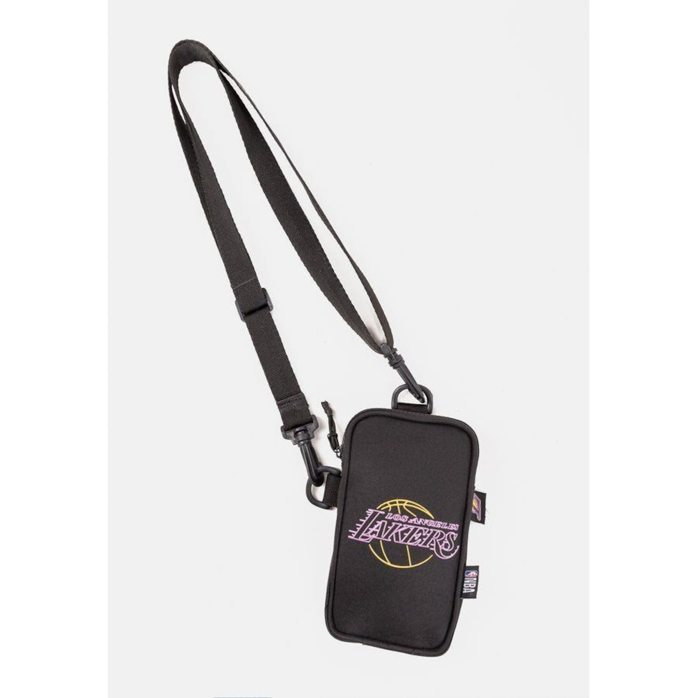 Bolsa Nba Shoulder Bag Los Angeles Lakers Preta - Nba - Masculino - Foto 1