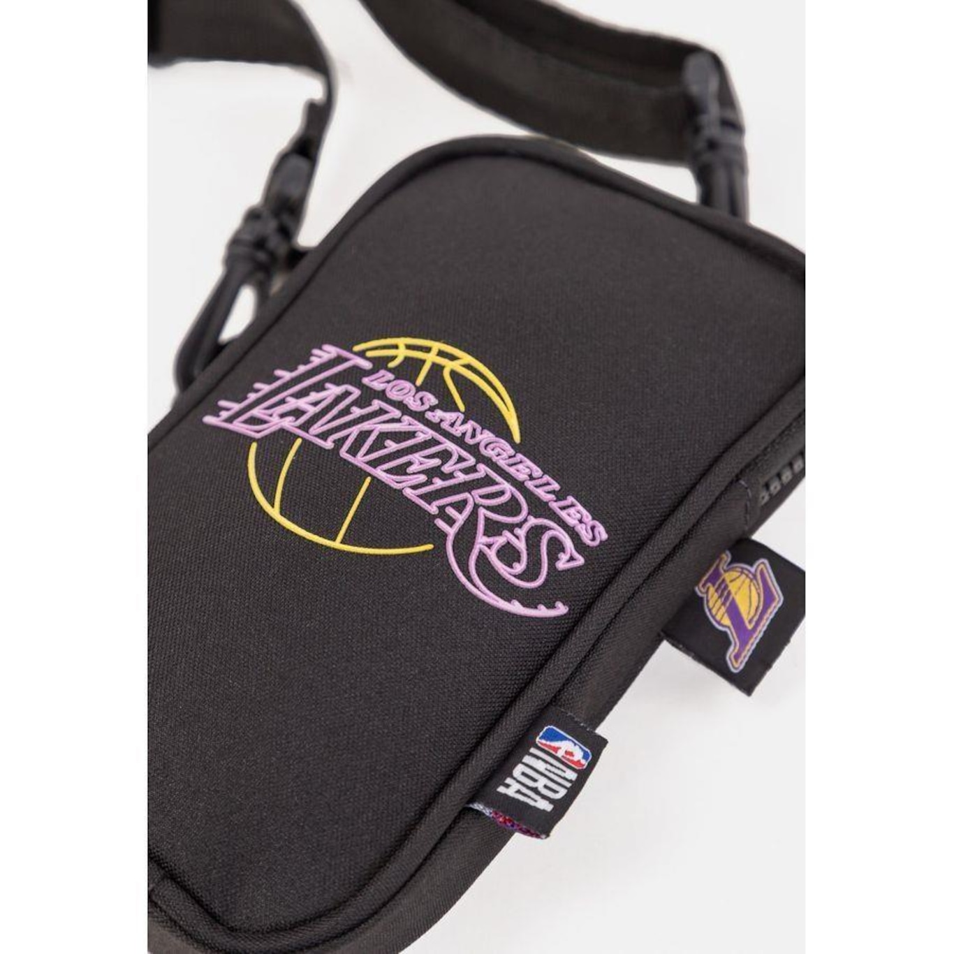 Bolsa Nba Shoulder Bag Los Angeles Lakers Preta - Nba - Masculino - Foto 2