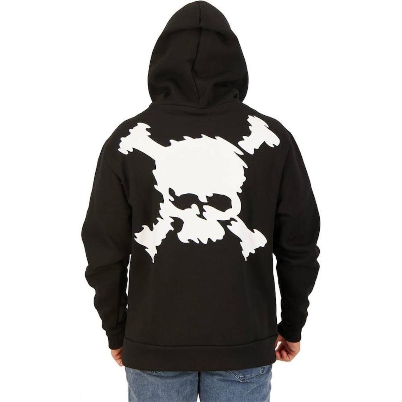 Blusão de Moletom com Capuz Oakley Heritage Big Skull Wt24 Blackout - Masculino - Foto 2