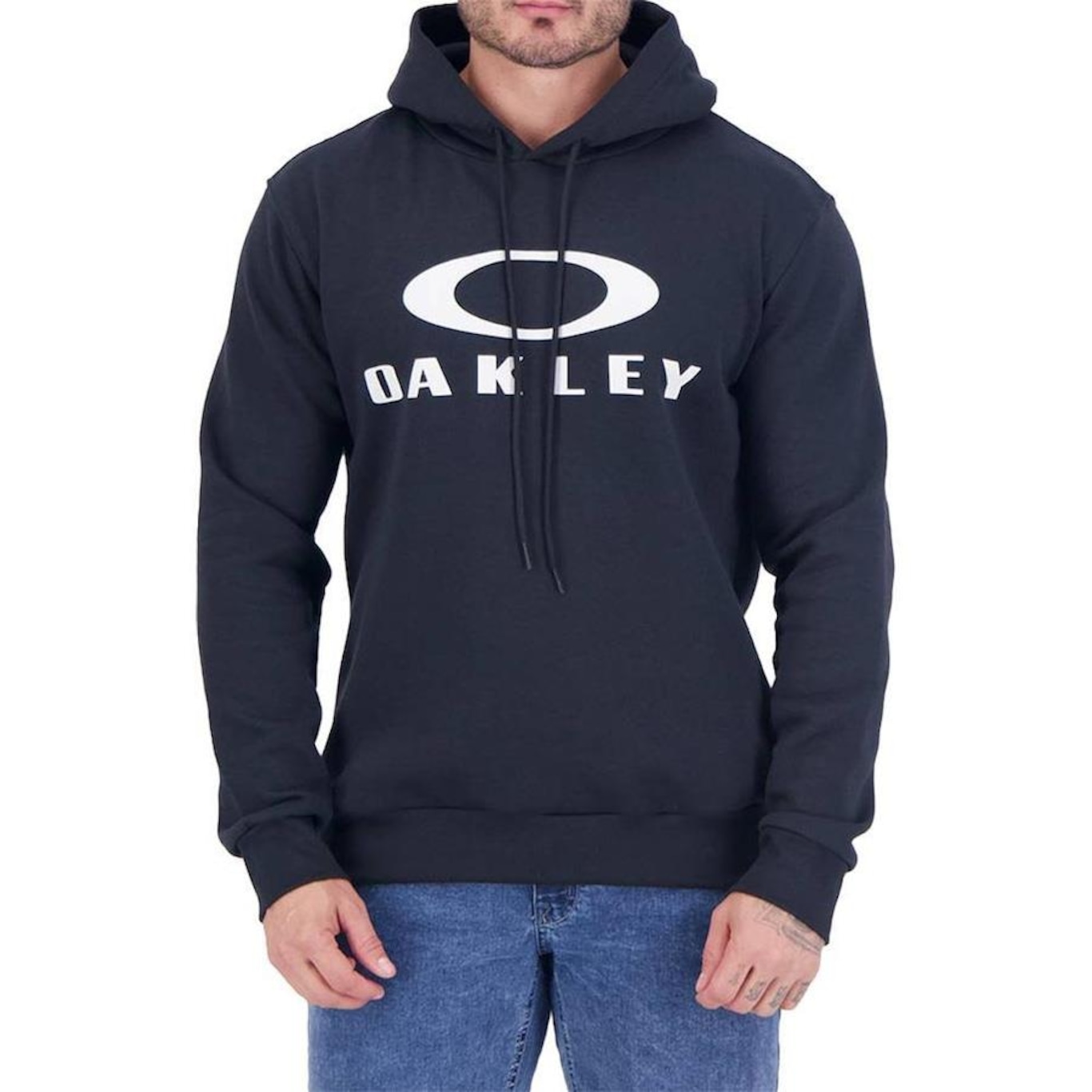 Blusão de Moletom com Capuz Oakley Dual Hoodie Ii Wt24 Blackout - Masculino - Foto 1