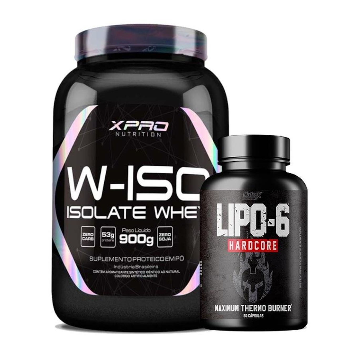 Kit Lipo 6 Black - Nutrex + Whey Protein Isolado W-Iso 900G - Xpro Nutrition - Foto 1