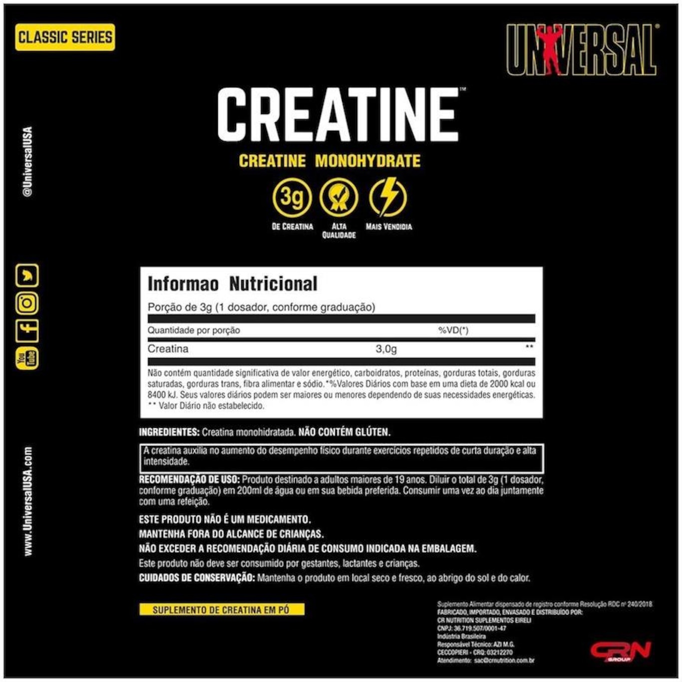 Combo 4X Creatina Universal 200G Universal Nutrition + Coqueteleira Universal - Foto 2