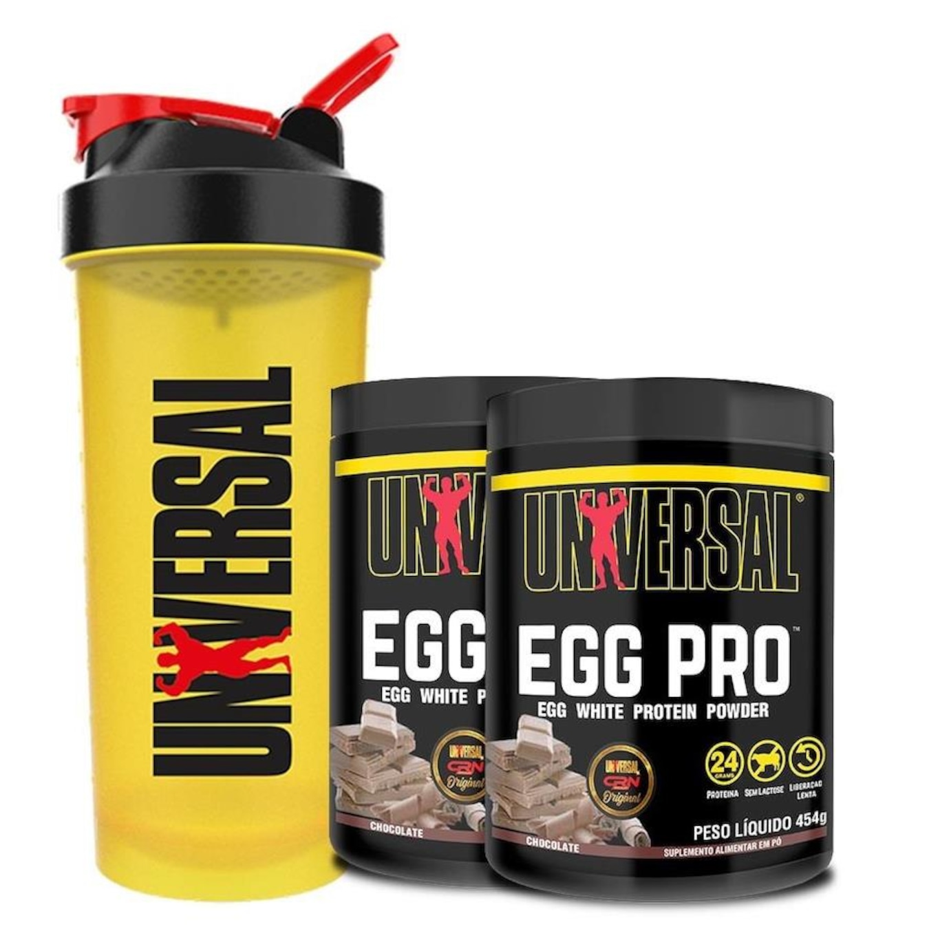 Kit 2X Egg Pro 454G + Coqueteleira 600Ml - Universal - Foto 1