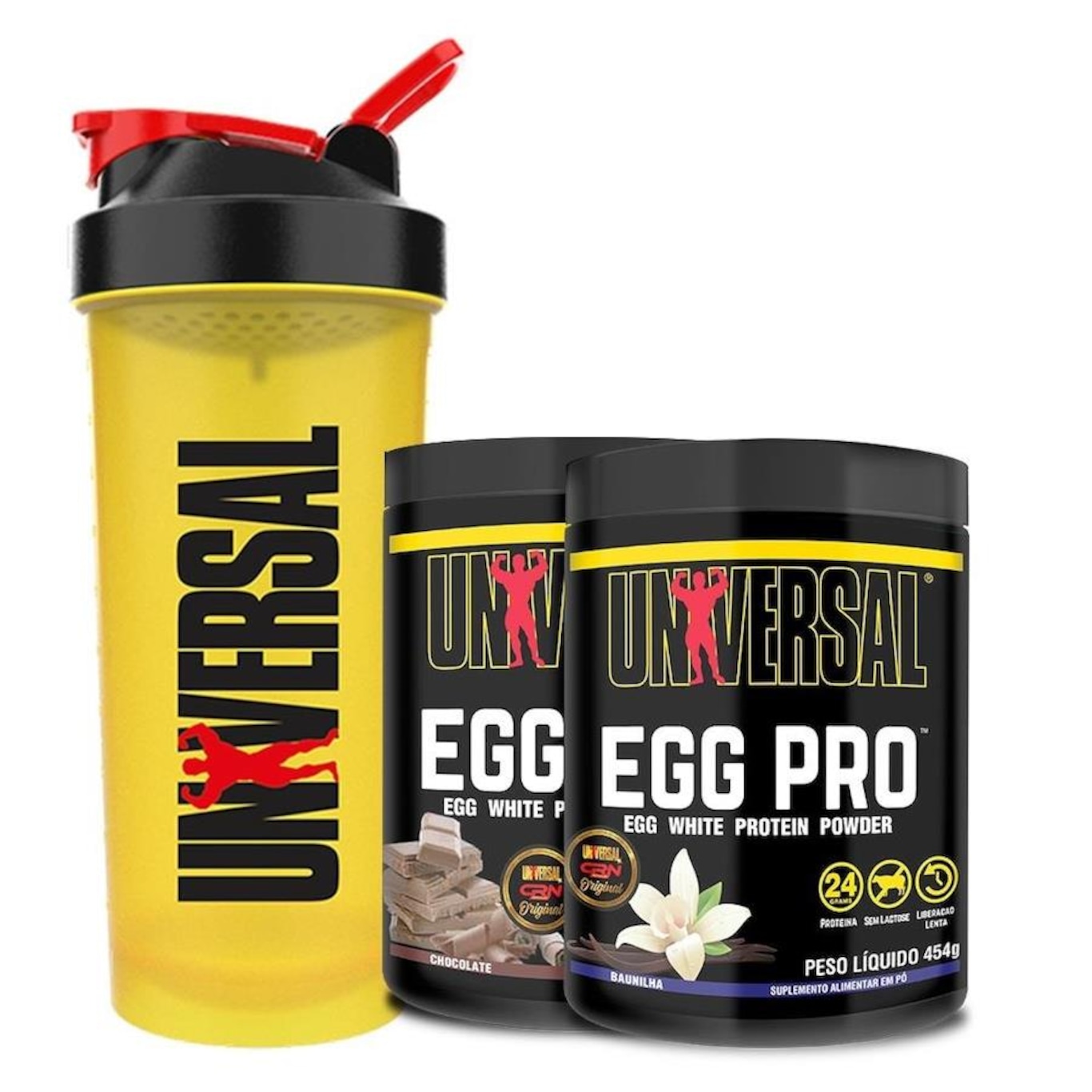 Kit 2X Egg Pro 454G + Coqueteleira 600Ml - Universal - Foto 1