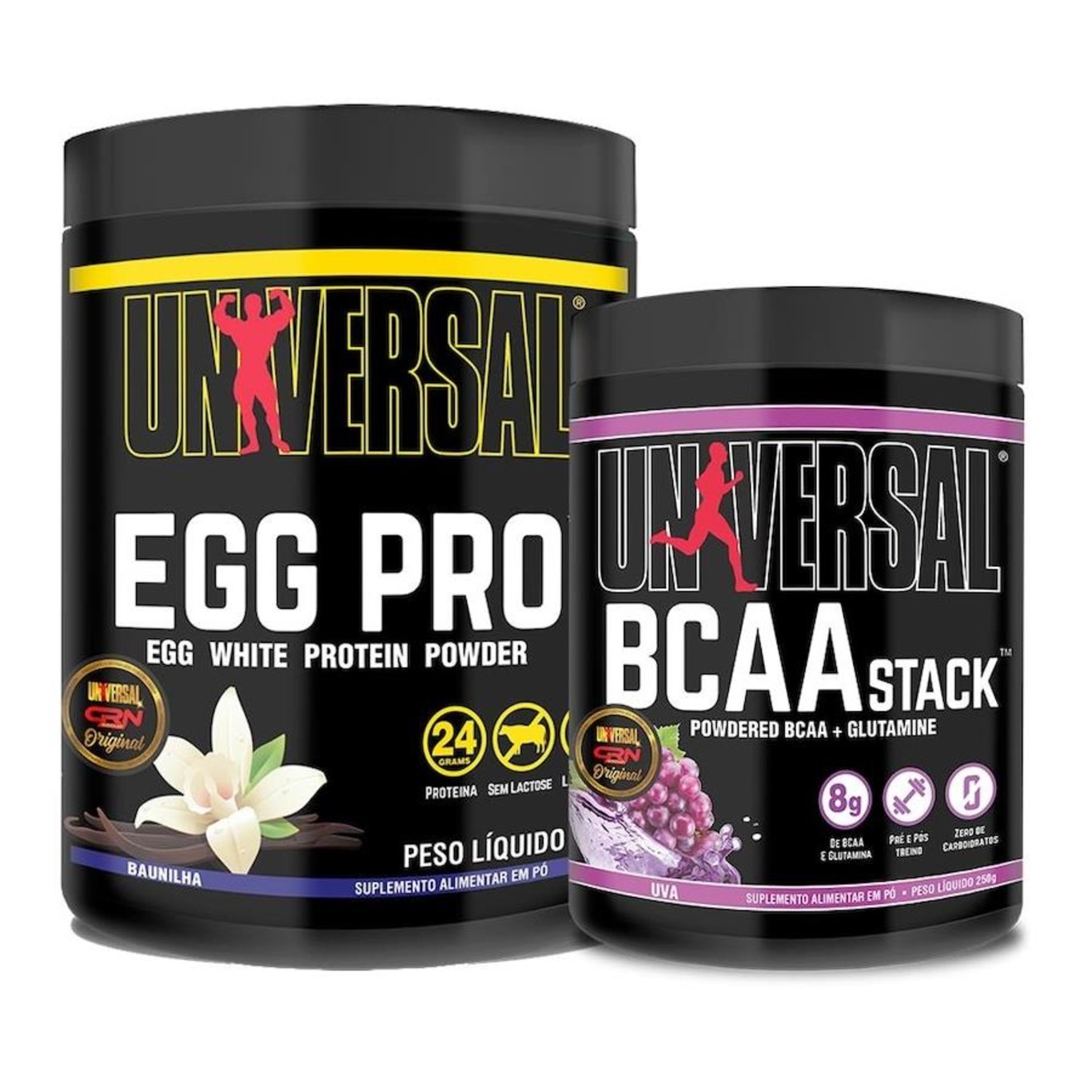 Kit Egg Pro 454g + Bcaa Stack 250g - Universal - Foto 1