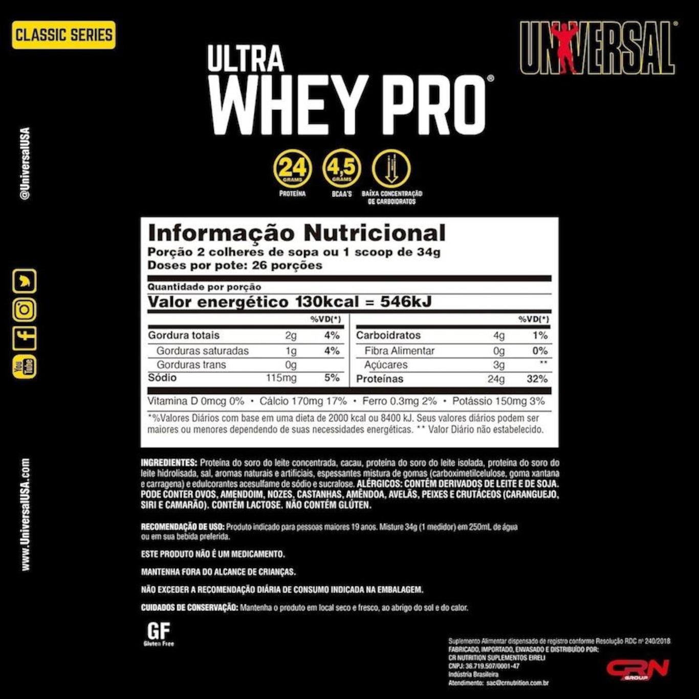 Kit Ultra Whey Pro 900G + Creatine 300G + Glutamine 300G - Universal - Foto 3