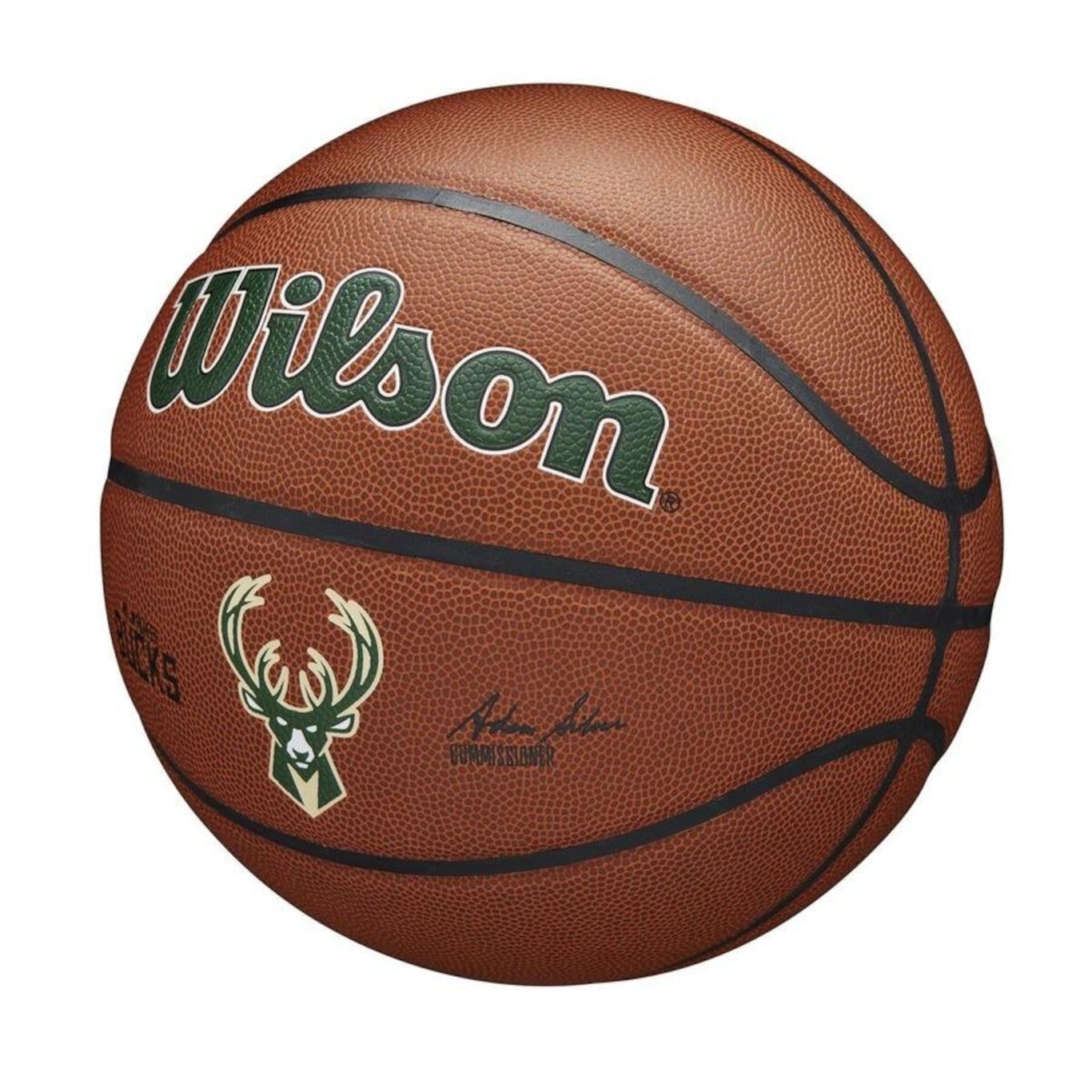 Bola de Basquete Wilson Brasil  Nba Team Alliance Milwaukee Bucks N7 - Foto 3