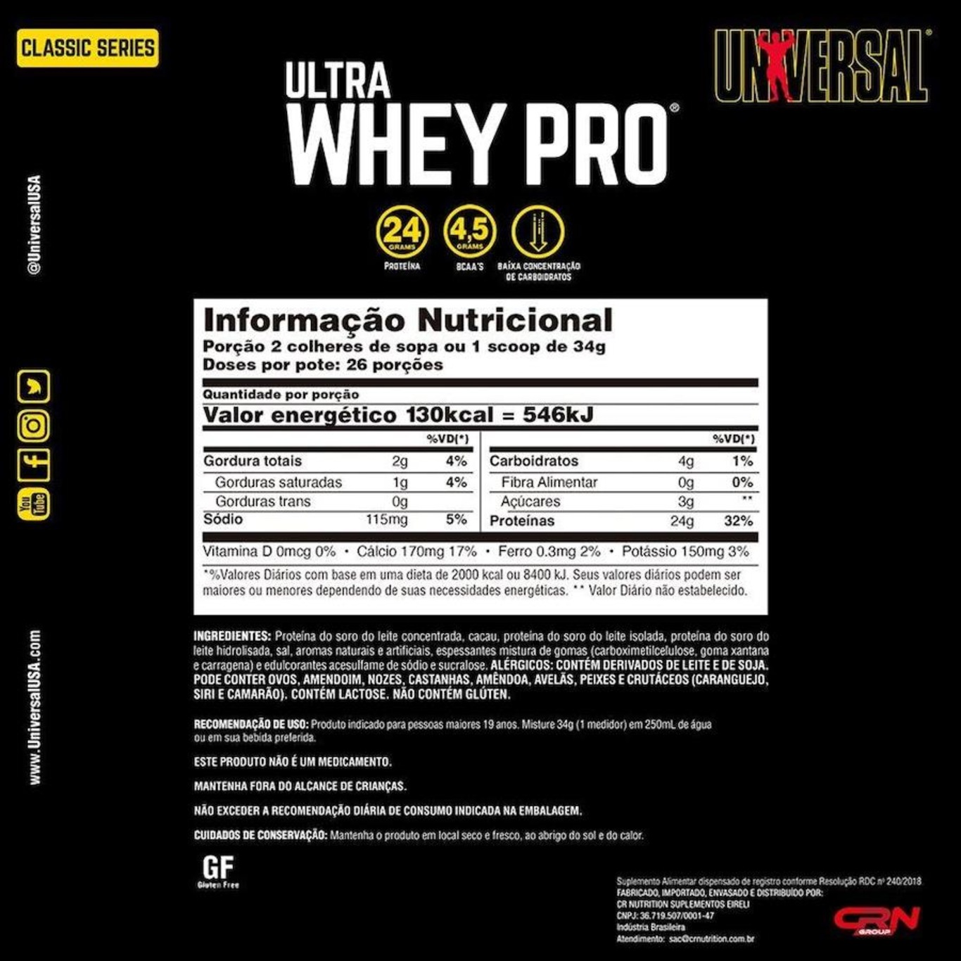 Kit Ultra Whey Pro 900G + Glutamina 300G + Coqueteleira - Universal - Foto 3