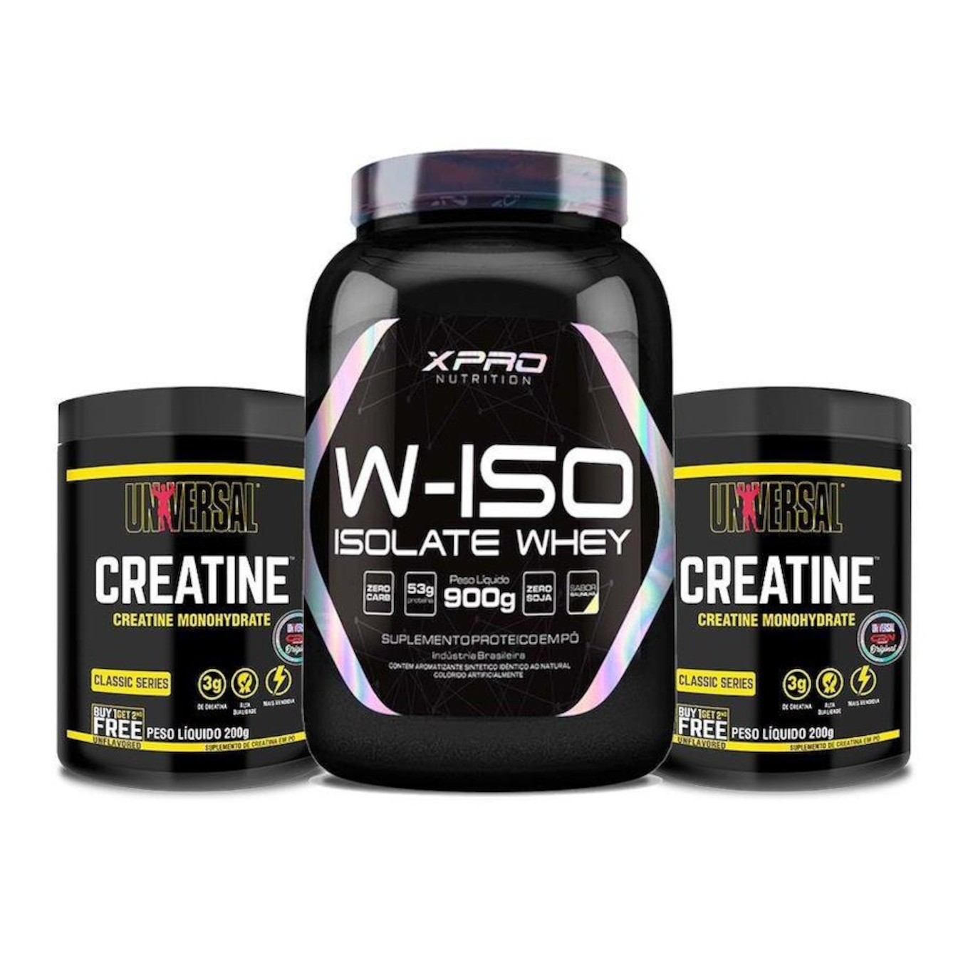 Kit W-Iso Isolate 900G Xpro + Creatine 400G Universal - Foto 1